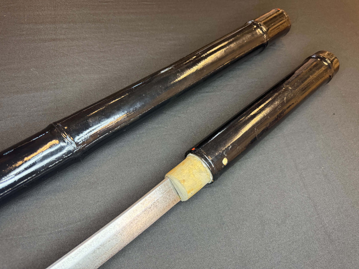 Antique Nihonto - Late Edo Wakizashi  with Shikomizue mounts (Stick Sword)
