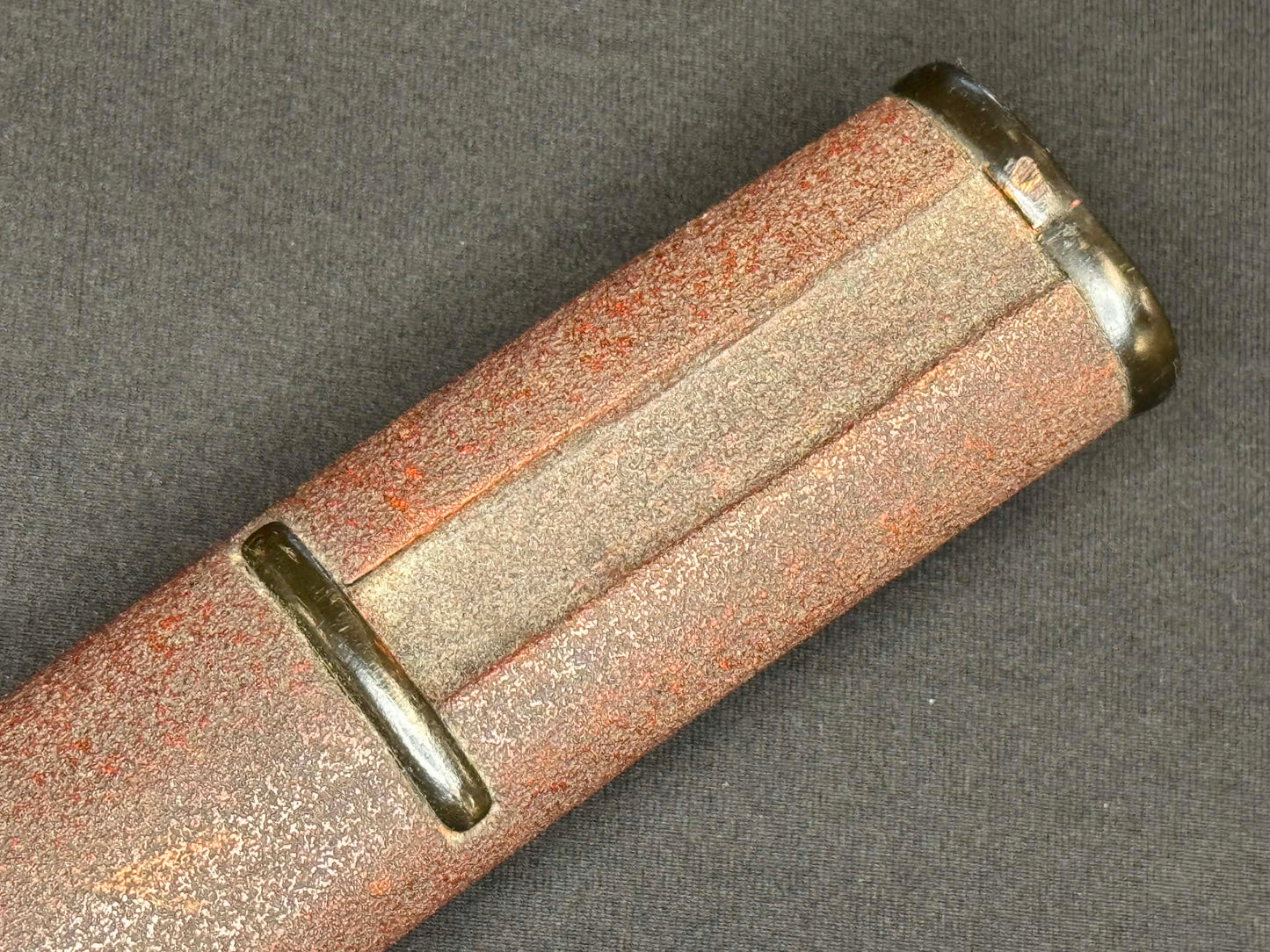 Antique Nihonto - WIDE Naginata Naoshi Wakizashi in Koshirae, signed Chikushu Ju Sa (unverified)