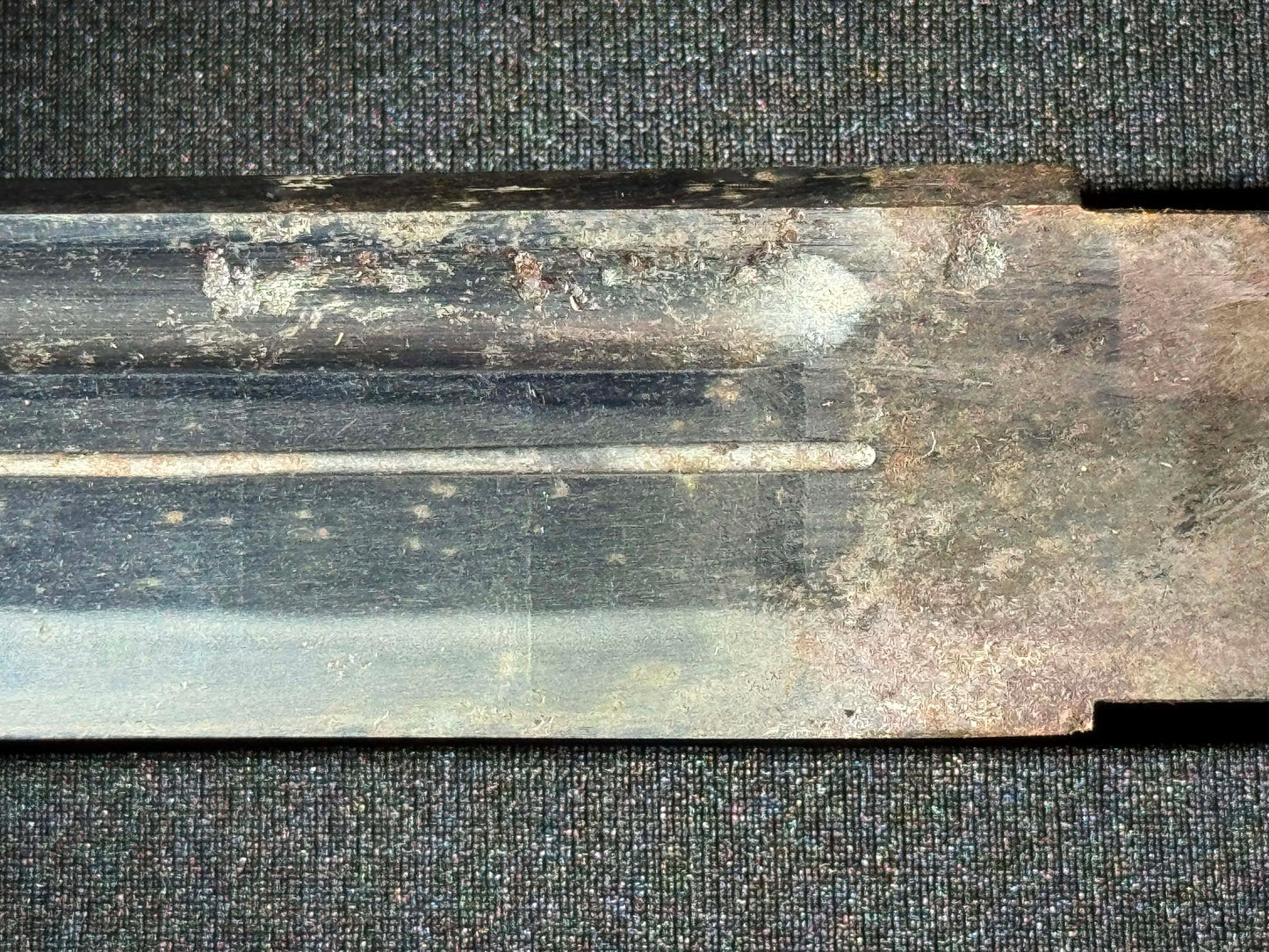 Antique Nihonto - Naginata Naoshi Wakizashi in Shirasaya, signed Soshu Ise Daijo (unverified)