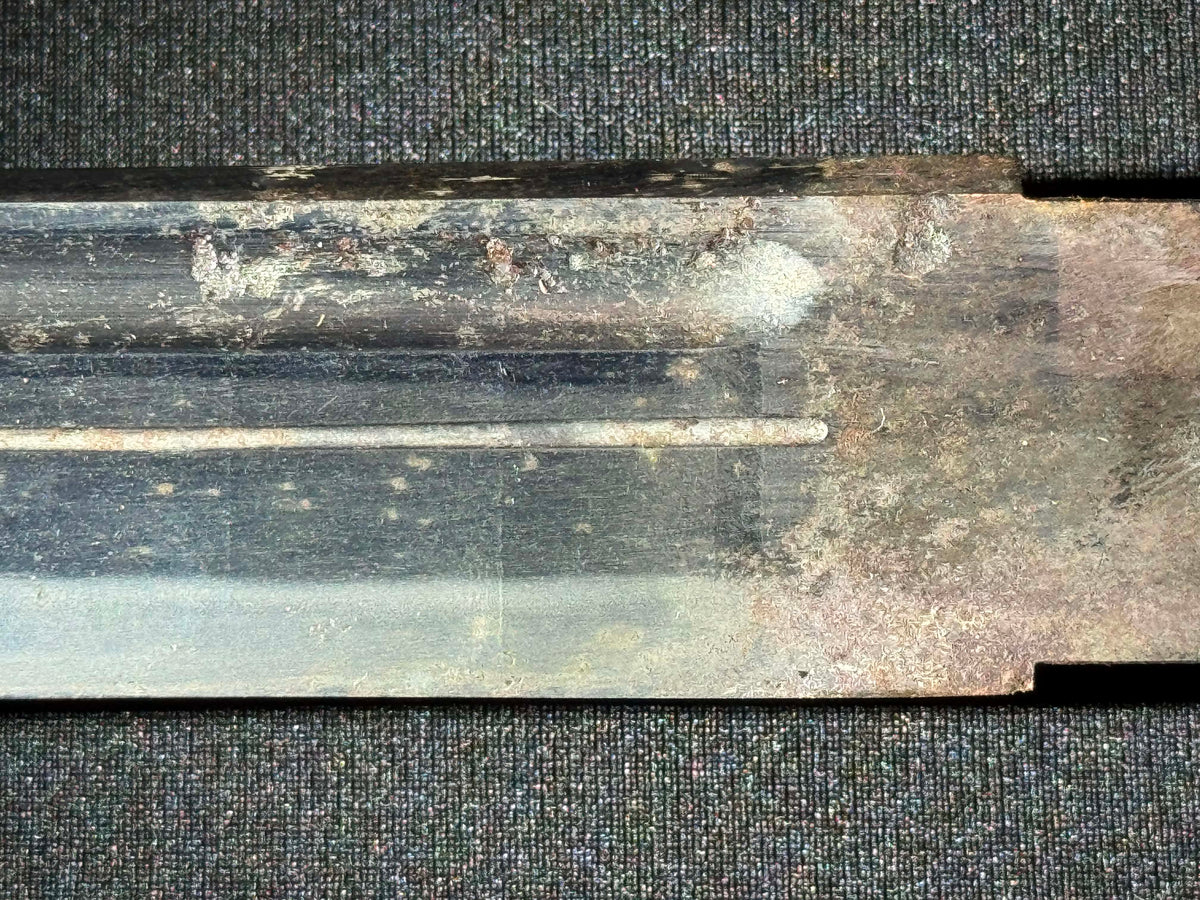 Antique Nihonto - Naginata Naoshi Wakizashi in Shirasaya, signed Soshu Ise Daijo (unverified)