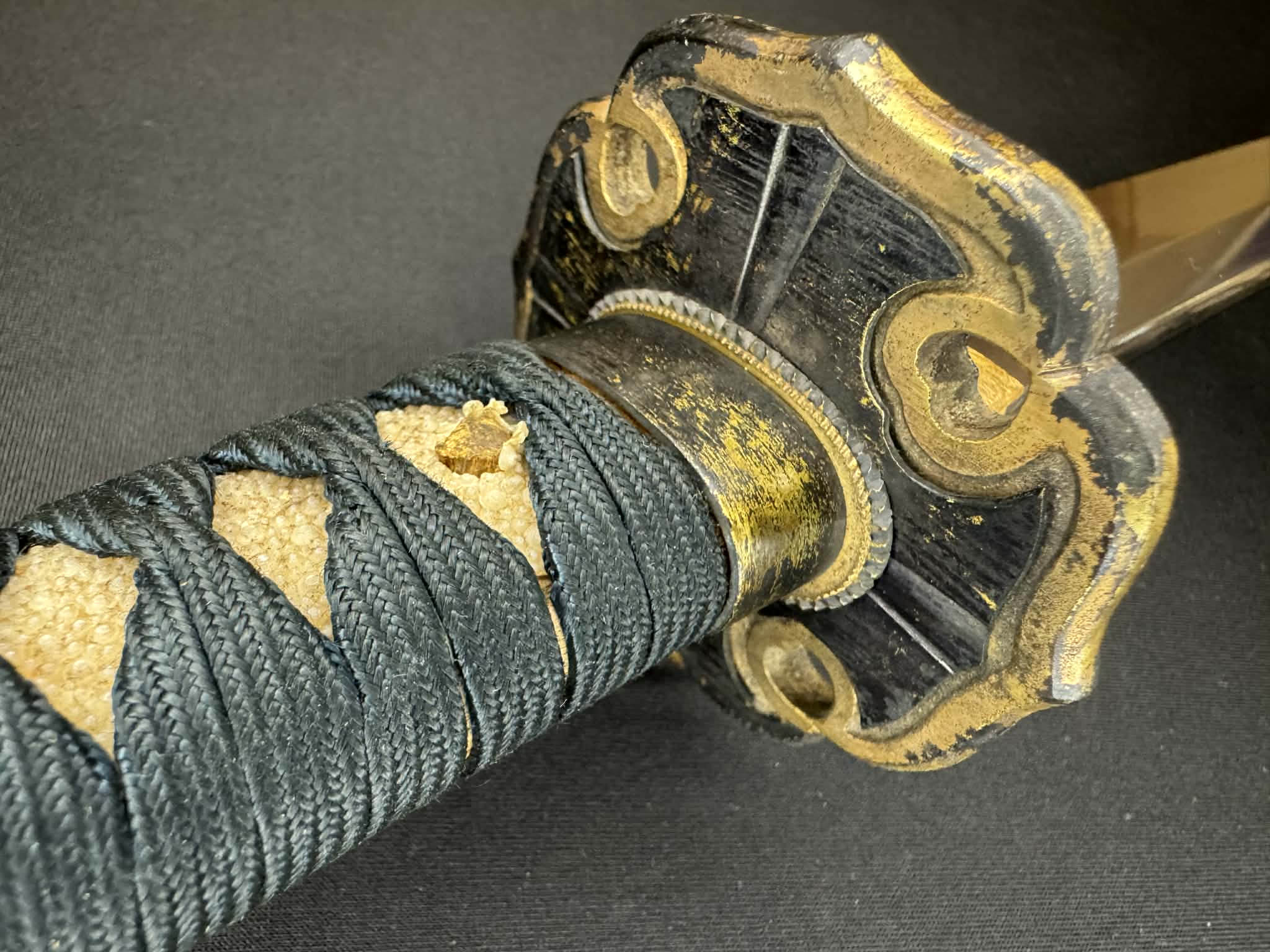 Nihonto - Showato Katana in Tachi Koshirae, Signed Seki Kanemune Saku