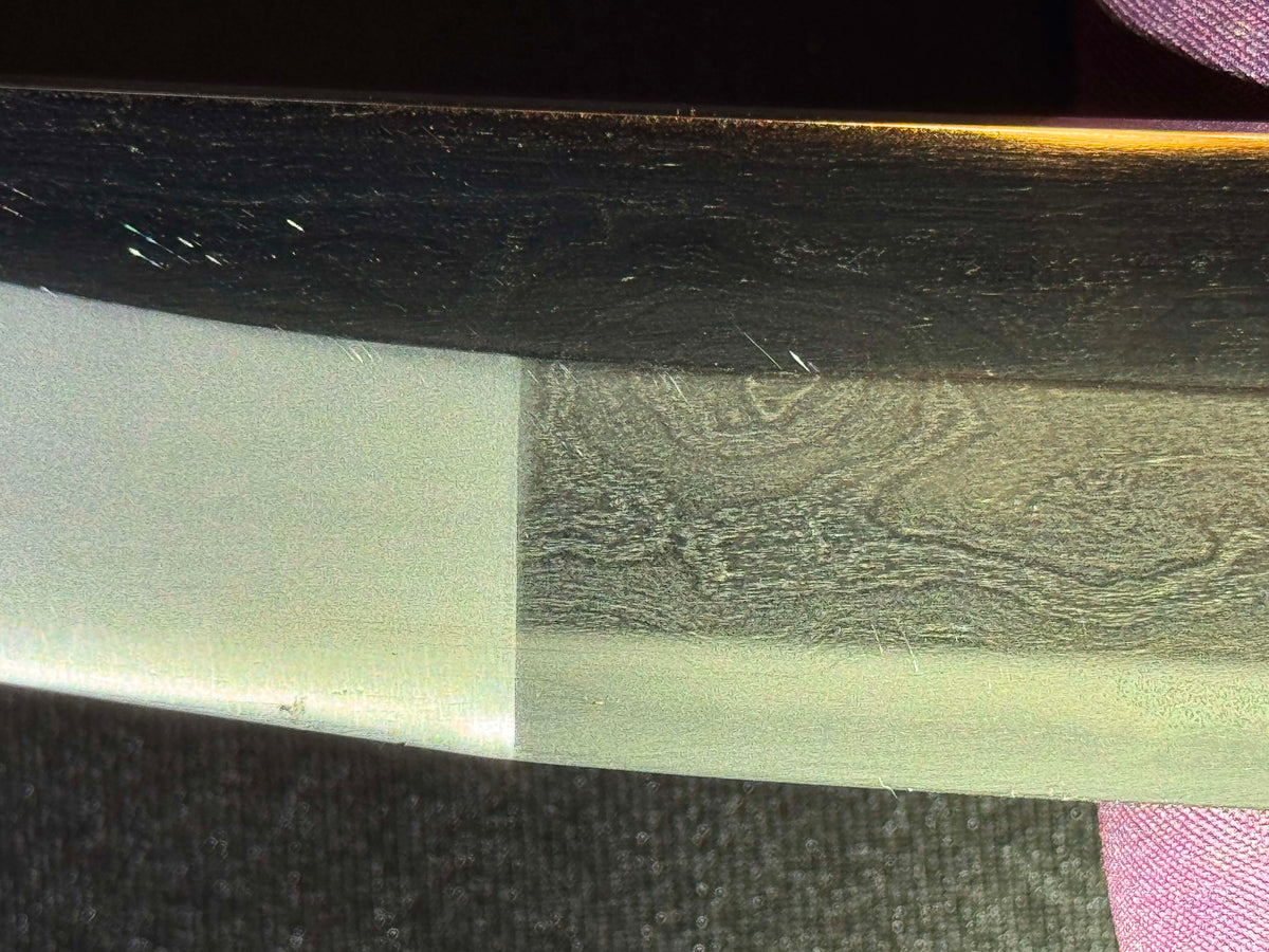Antique Nihonto - Late Edo GIANT Katana with Koshirae, Signed Koshu Yori Katsuyamajo Minami Hisatsugu Saku Kore, Dated Tenpo 13 (1842) February, NBTHK Certified