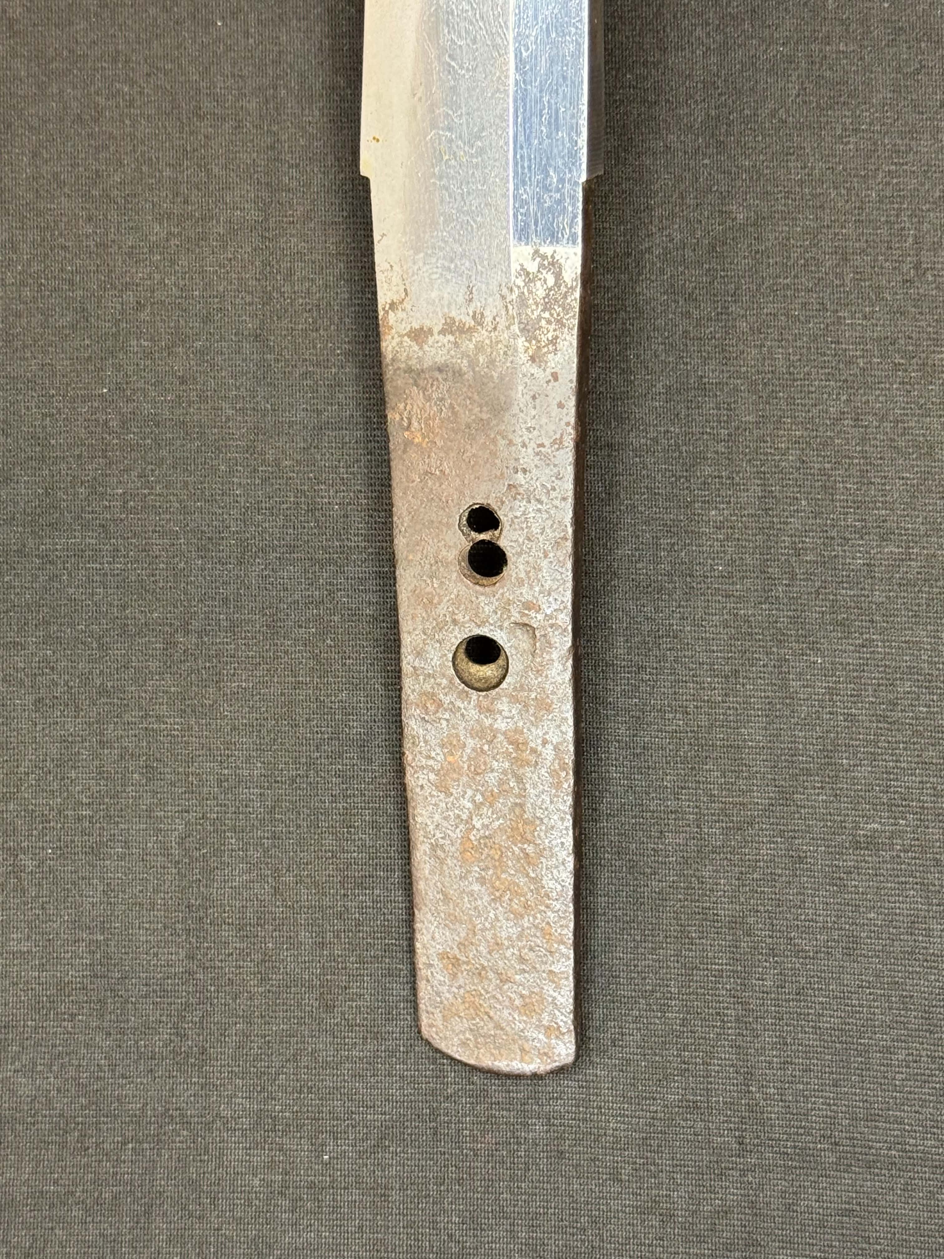 Antique Nihonto - Muromachi (5-600 years old) Kanmuri Otoshi Tanto in Shirasaya, NBTHK attributed to Chikushi Ryokai