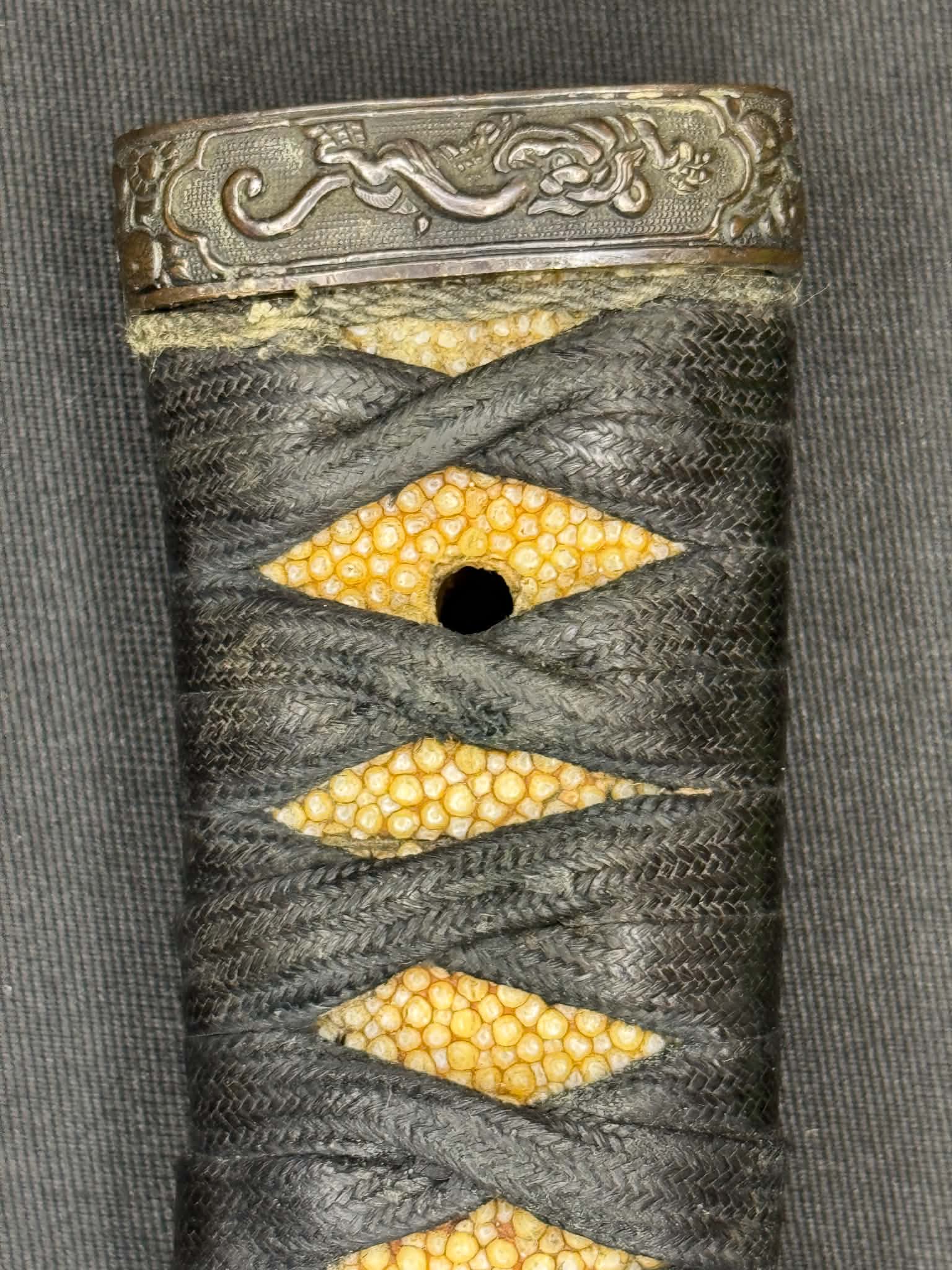 Antique Nihonto - Wakizashi in Koshirae, possible hidden Christian Tsuba
