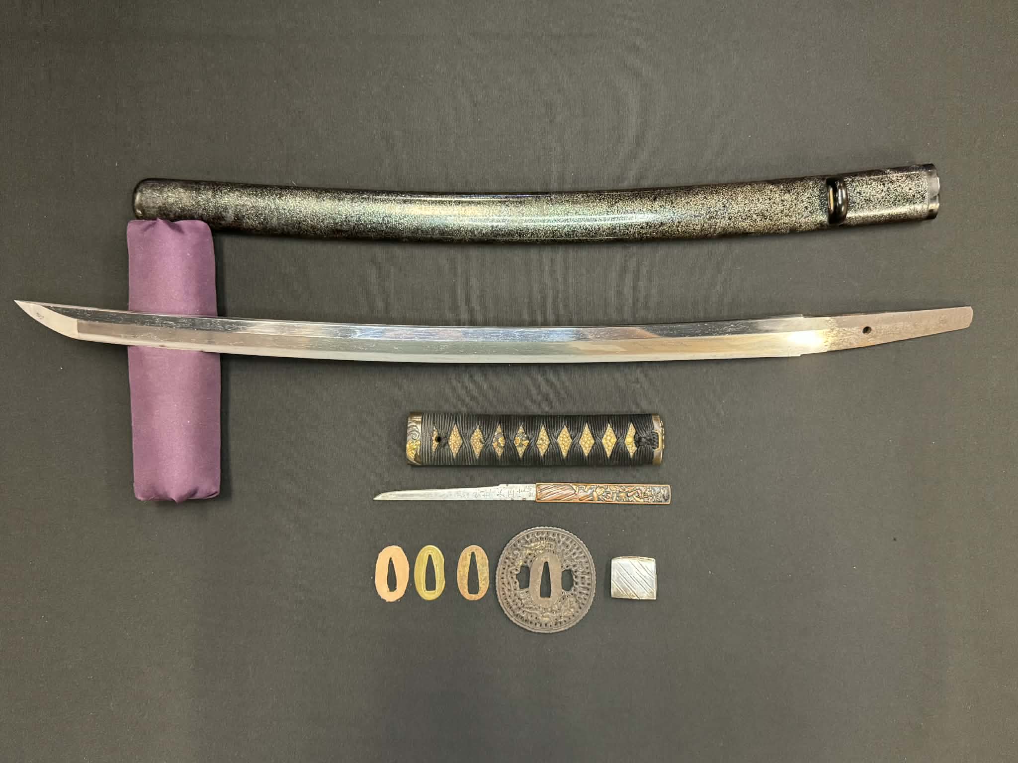 Antique Nihonto - Wakizashi in Koshirae with Dragon Nanban Tsuba