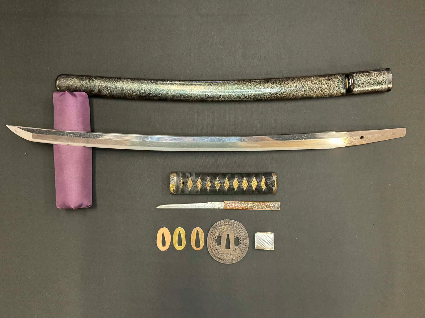Antique Nihonto - Wakizashi in Koshirae with Dragon Nanban Tsuba