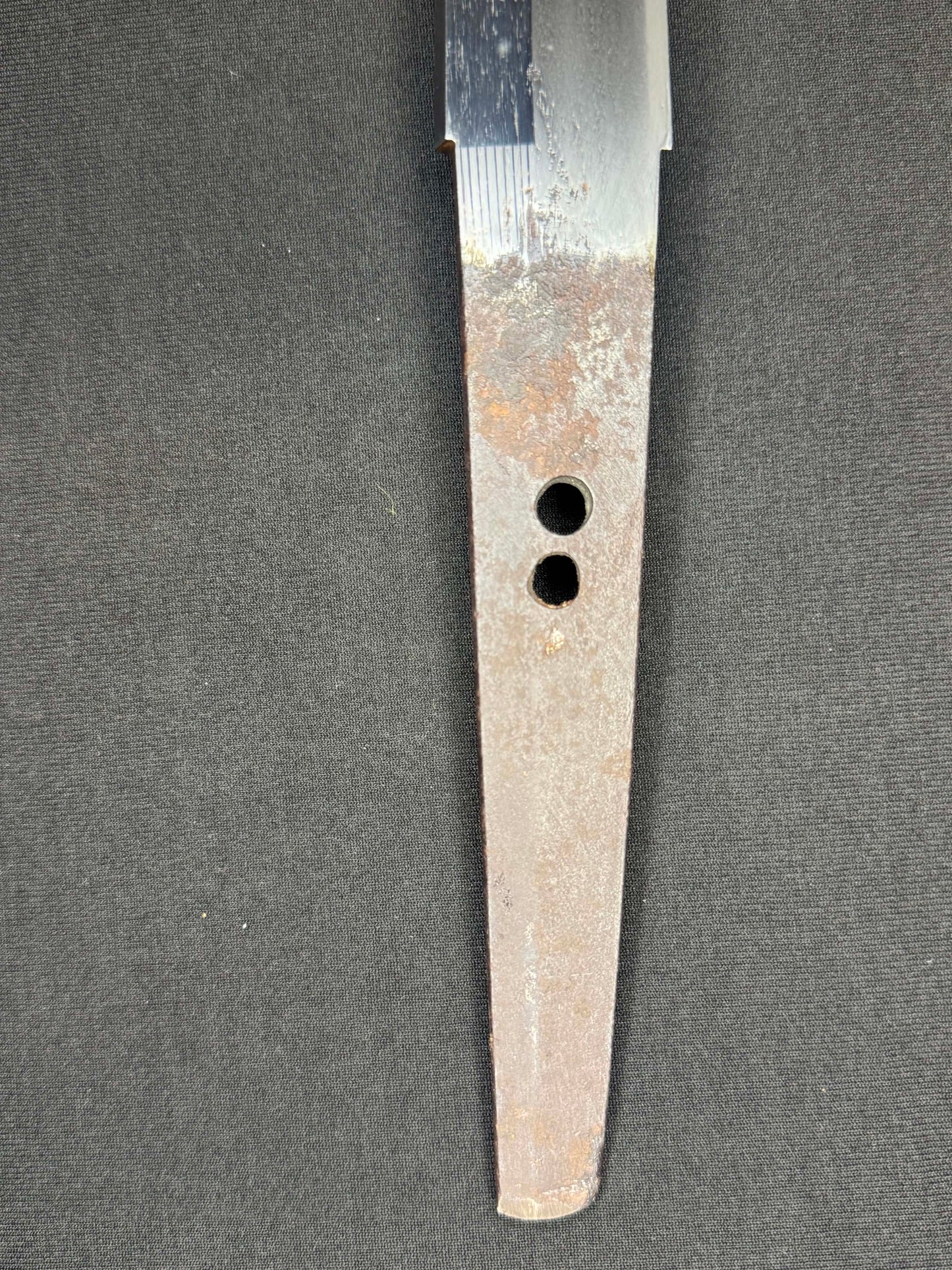 CONSIGNMENT Antique Nihonto - Wakizashi in Shirasaya, signed Settsu Ju Fujiwara Sadatsugu (unverified)