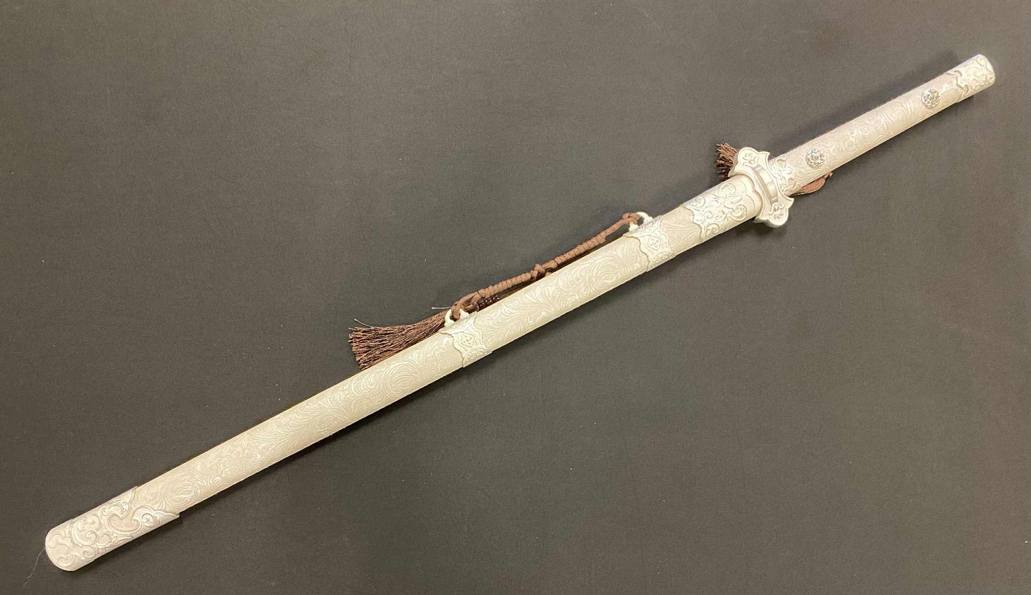 Pre-order Tang Jian - White Court - Damascus Steel