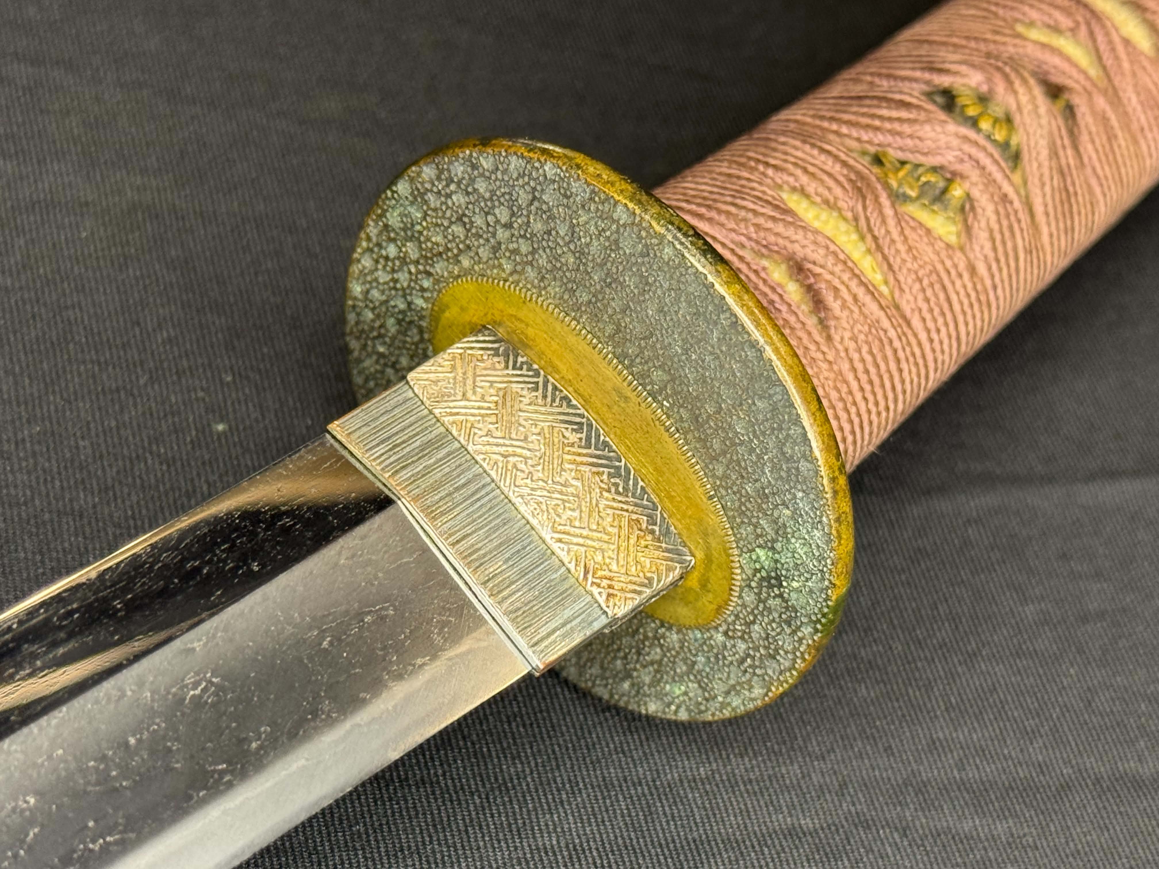 Antique Nihonto - Shobu Wakizashi in Koshirae, NBTHK attributed to Kai Mihara