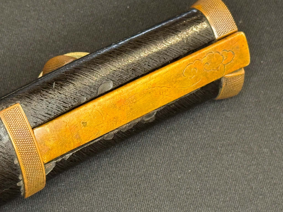 Antique Nihonto - THICCC Wakizashi in Koshirae, signed Ashu Kaifu Ju Ujiyoshi, NBTHK Certified