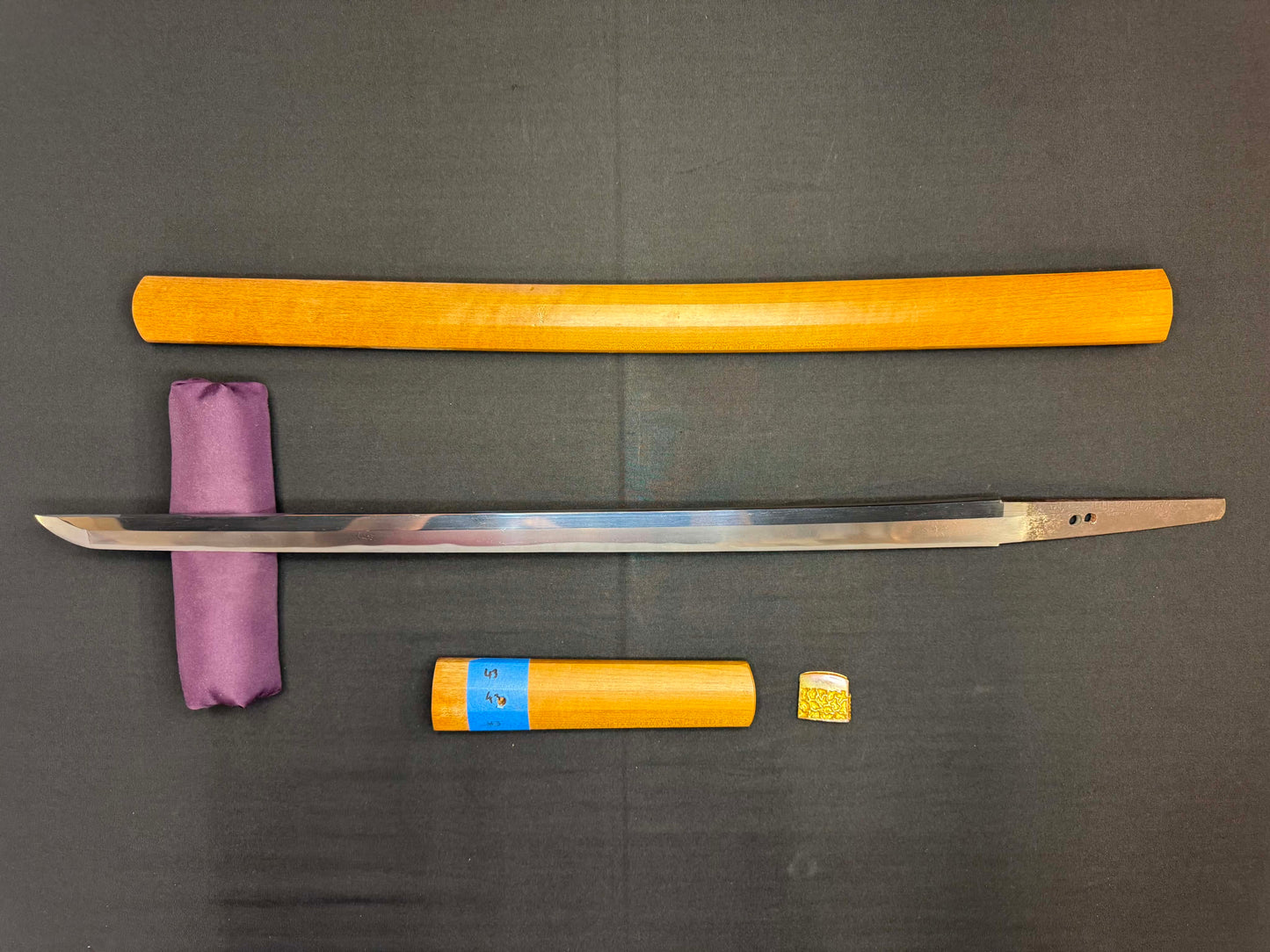 CONSIGNMENT Antique Nihonto - Wakizashi in Shirasaya, signed Settsu Ju Fujiwara Sadatsugu (unverified)