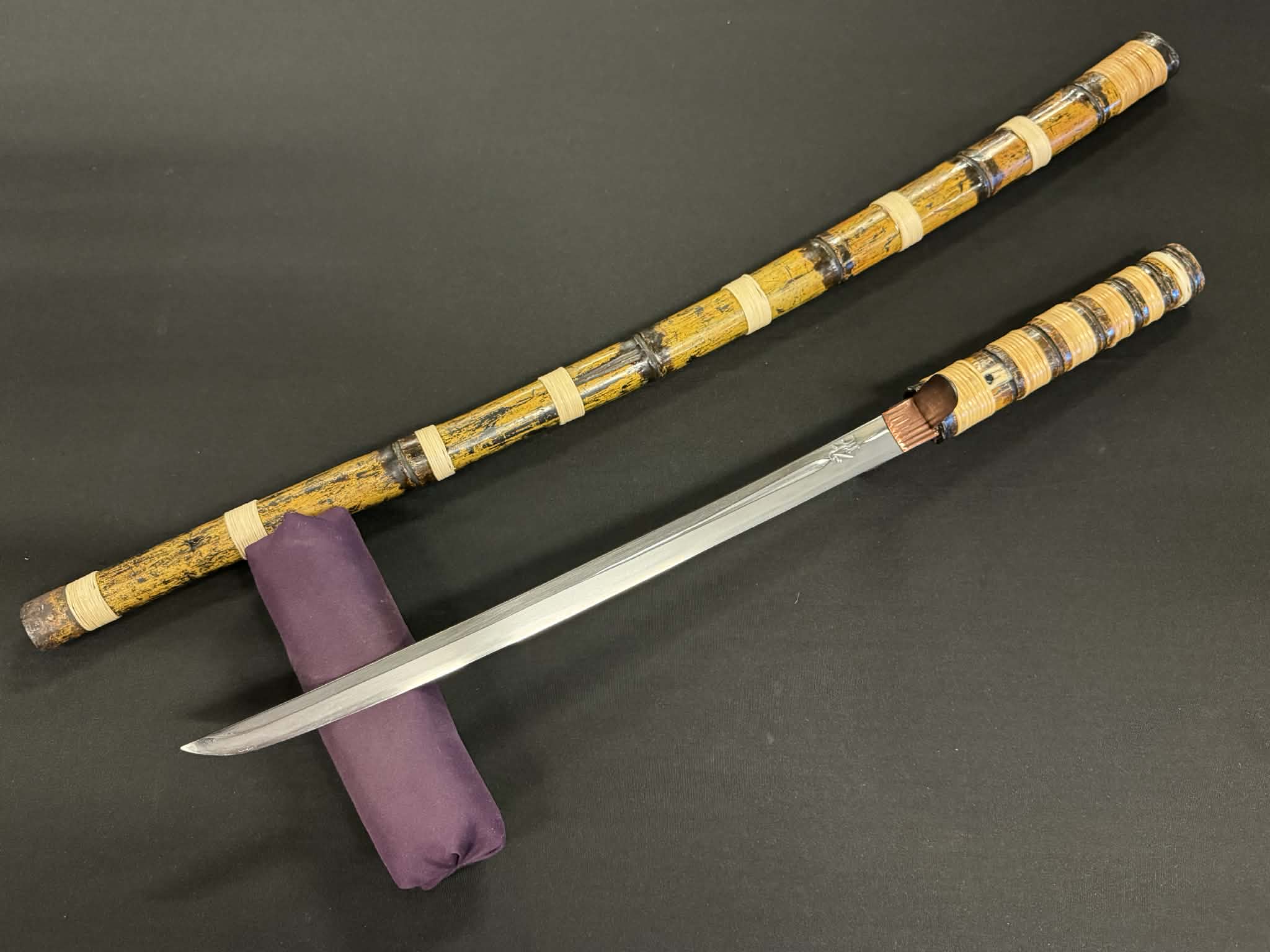 Antique Nihonto - Shikomizue Stick Sword with Spring Loaded Tsuba