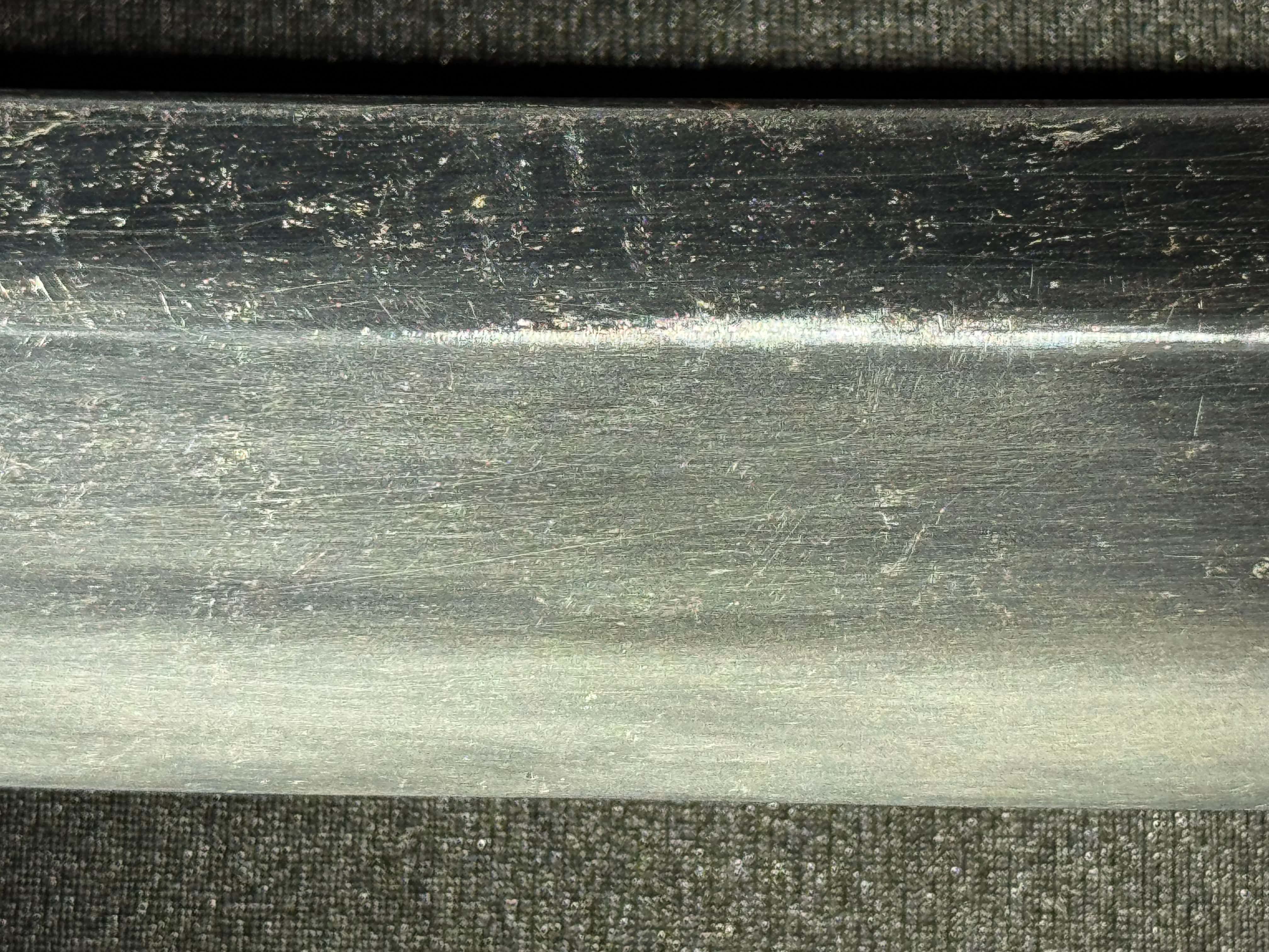 Antique Nihonto - WIDE Naginata Naoshi Wakizashi in Koshirae, signed Chikushu Ju Sa (unverified)