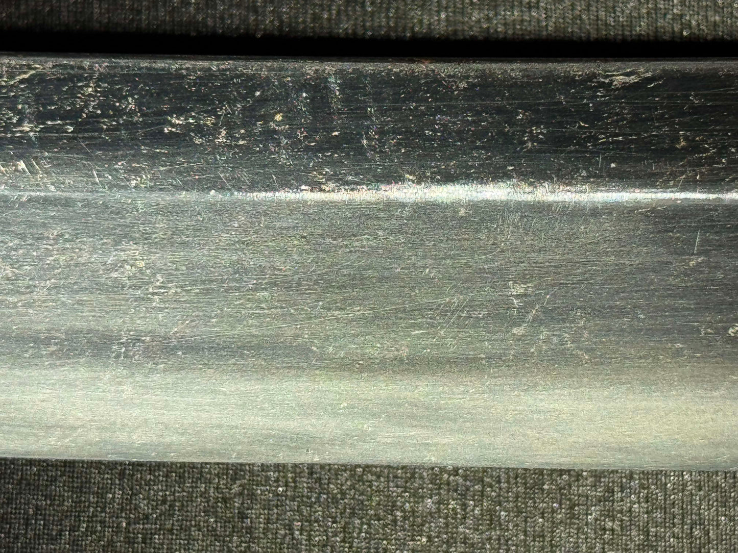 Antique Nihonto - WIDE Naginata Naoshi Wakizashi in Koshirae, signed Chikushu Ju Sa (unverified)