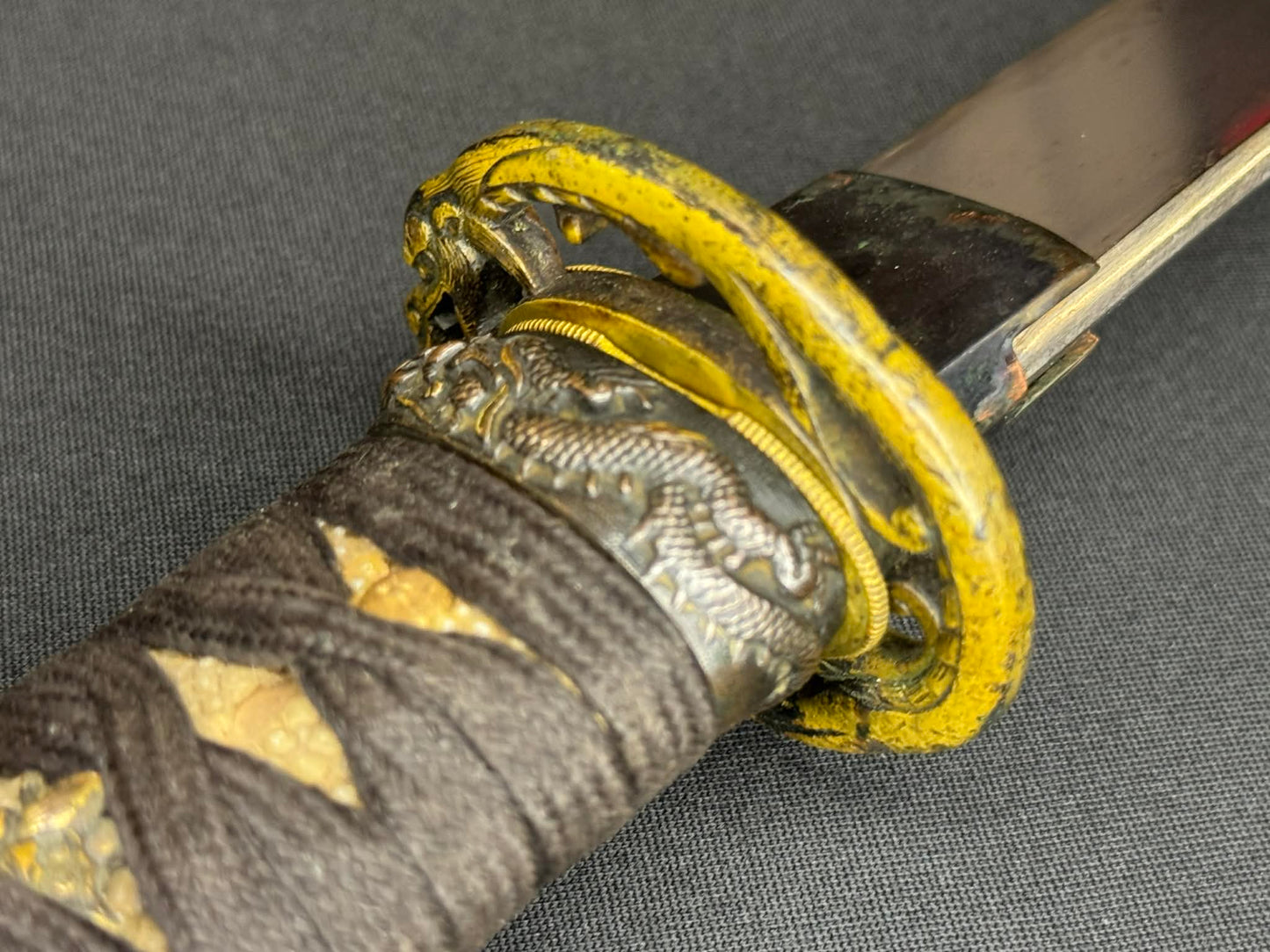 Antique Nihonto - Wakizashi in Koshirae, signed Nagataka Saku (unverified)