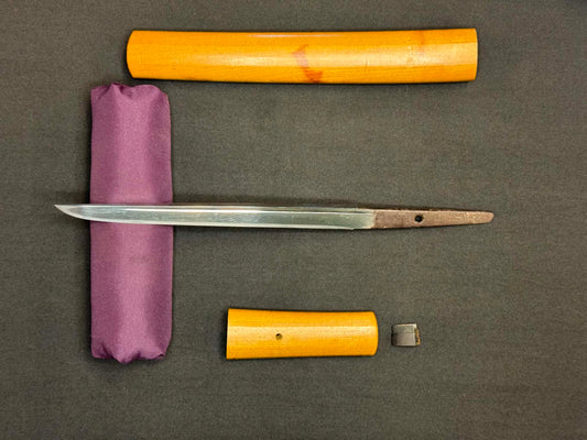 Antique Nihonto - THICK Armor Piercer Tanto in Shirasaya, illegible signature