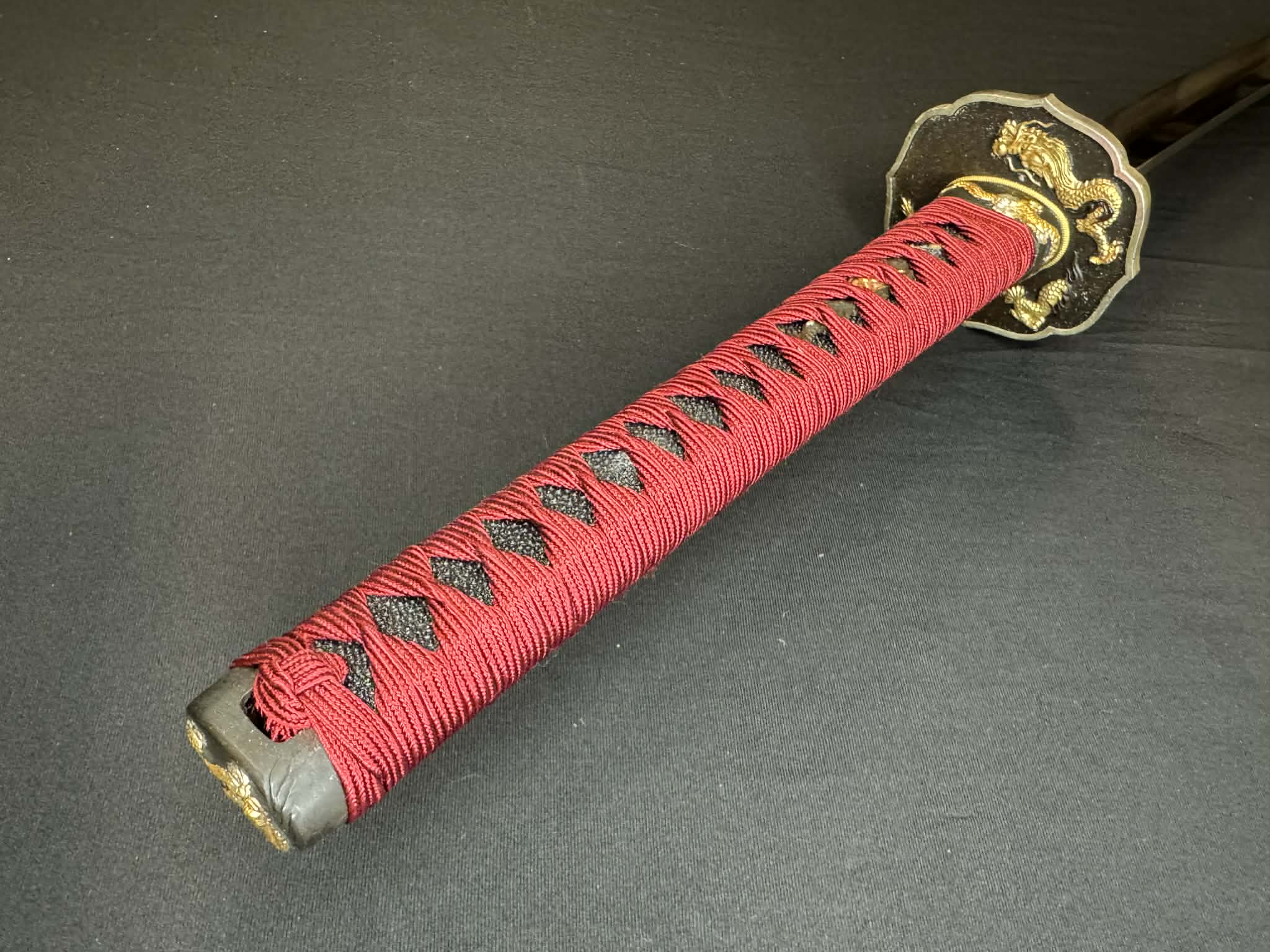 Moritaka Razor Prestige Katana - Crimson Dragon - Clay-Tempered T10 Choji hamon, Hazuya Polish