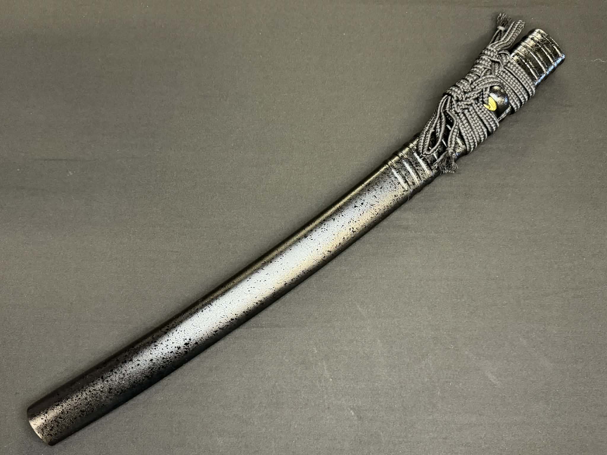 Legacy Steel Dark Oni Iris Reaper Wakizashi  - 1095 Clay Tempered shobu Zukuri Suguha