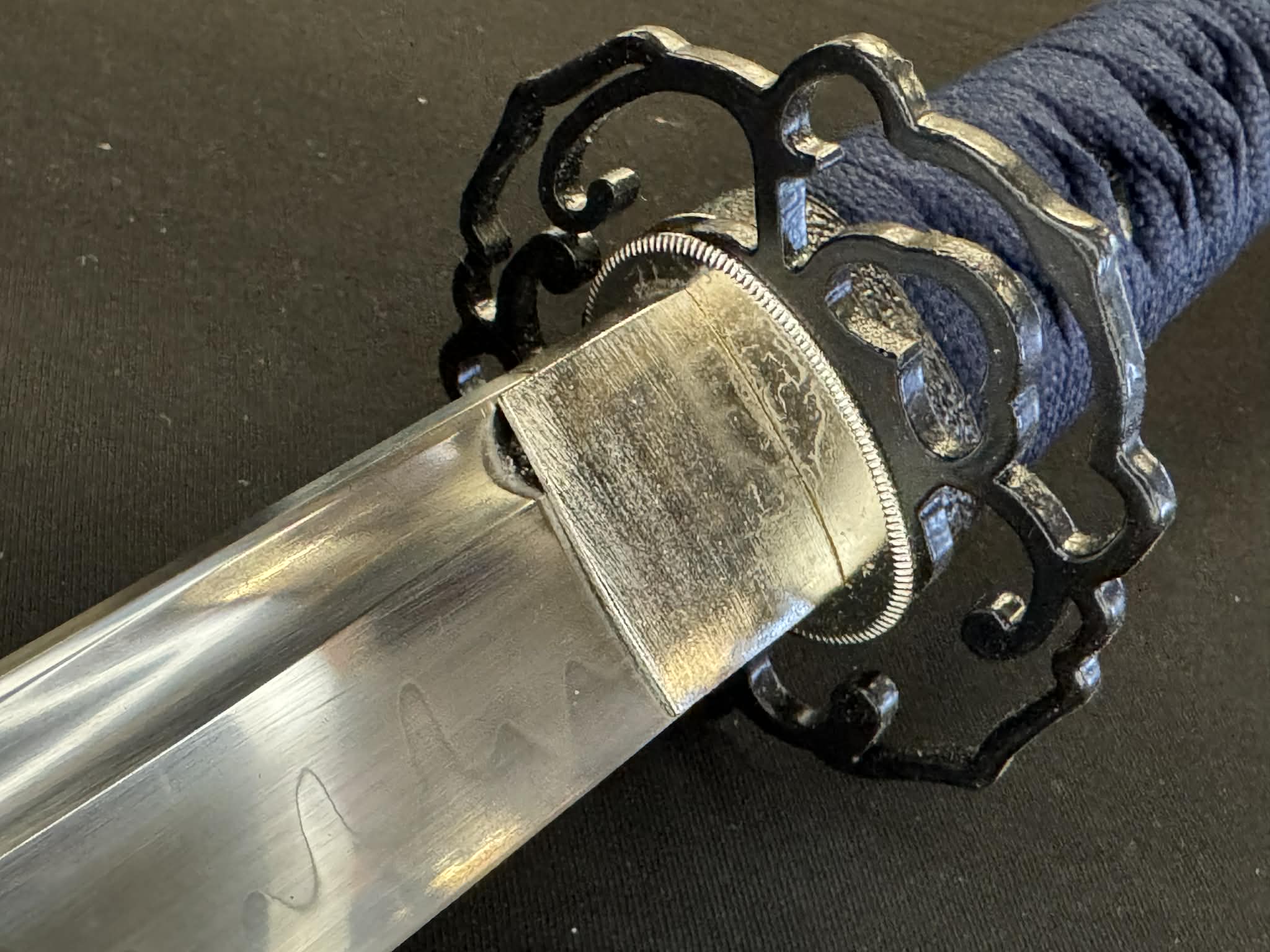 Moritaka Razor Katana -  Navy Iron - T10 Togari Hamon
