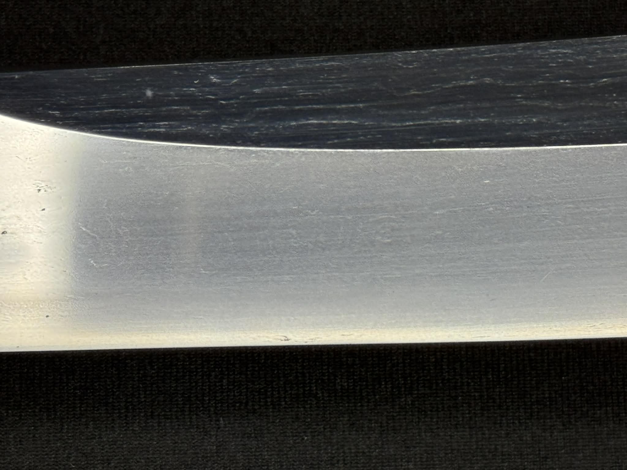 Antique Nihonto - Naginata Naoshi Katakiriha Wakizashi in Shirasaya - signed Echizen no Kuni Ju Kanetane (unverified)