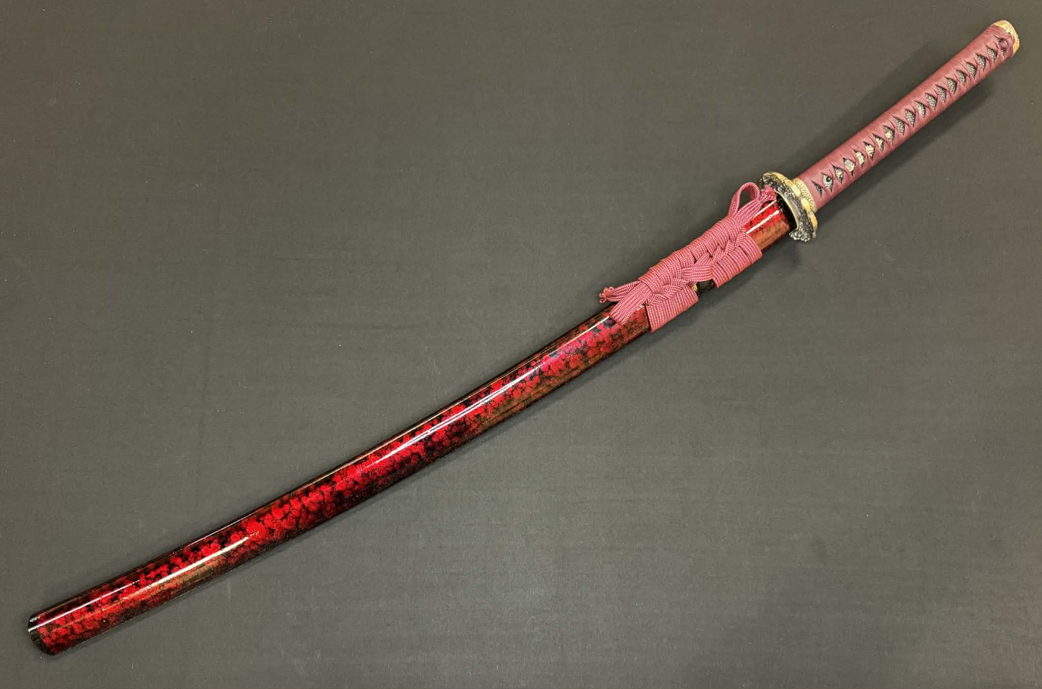 Cloudhammer Katana WITH BOHI - Dark Fire - 80crv2 – RVA Katana