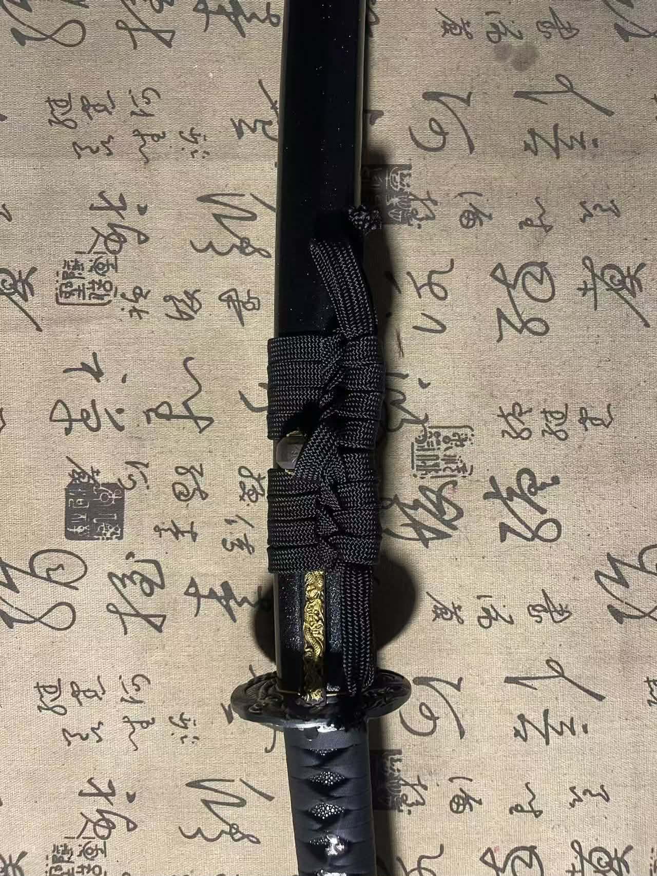 Cloudhammer Katana - Hidden Dragon, Cloud Dragon - sx105v Japanese Tool Steel - Ko-Choji Hamon