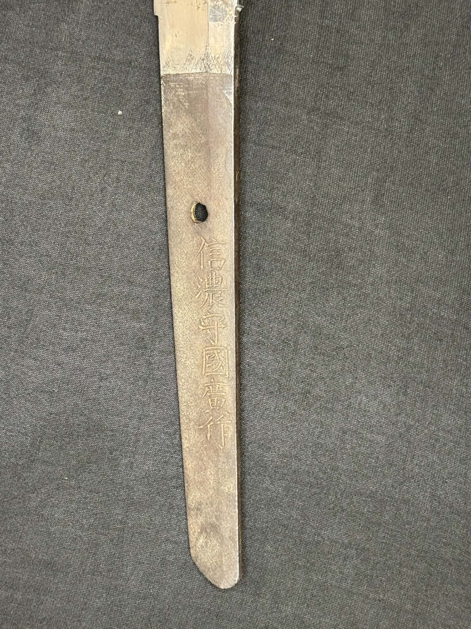 Antique Nihonto - Katana in Tachi Koshirae, signed Shinano no Kami Kunihiro Saku (unverified)
