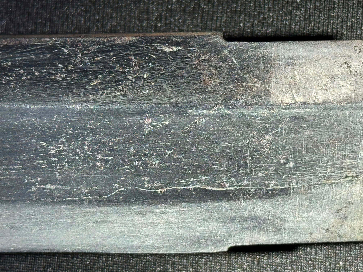 Antique Nihonto - WIDE Naginata Naoshi Wakizashi in Koshirae, signed Chikushu Ju Sa (unverified)