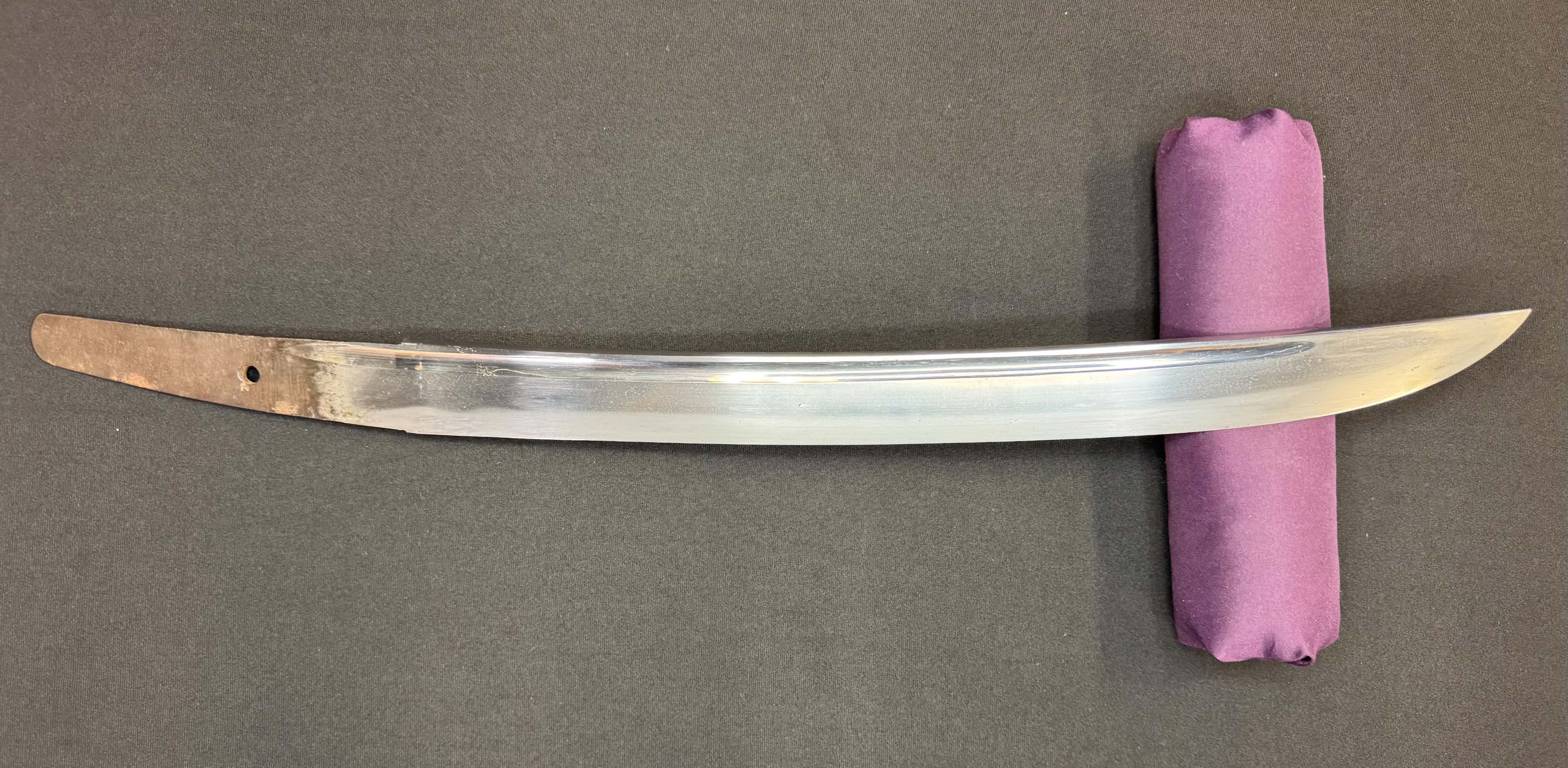 Antique Nihonto - Early Edo (about 350 years old) WIDE Wakizashi in Shirasaya, NBTHK attributed to 4th generation Tadayoshi