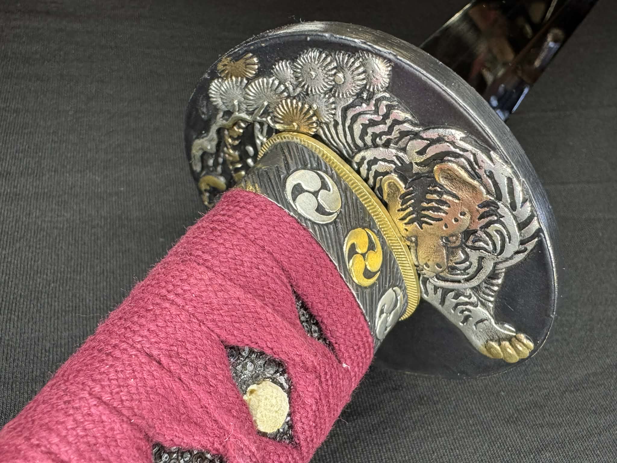 Legacy Steel Crimson Tiger Iris Reaper Wakizashi  - 1095 Clay Tempered Shobu Zukuri Suguha