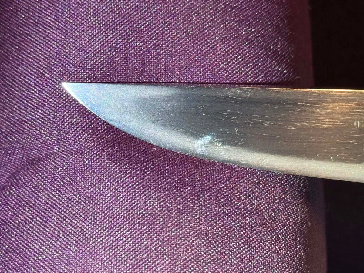 Antique Nihonto - THICK Armor Piercer Tanto in Shirasaya, illegible signature