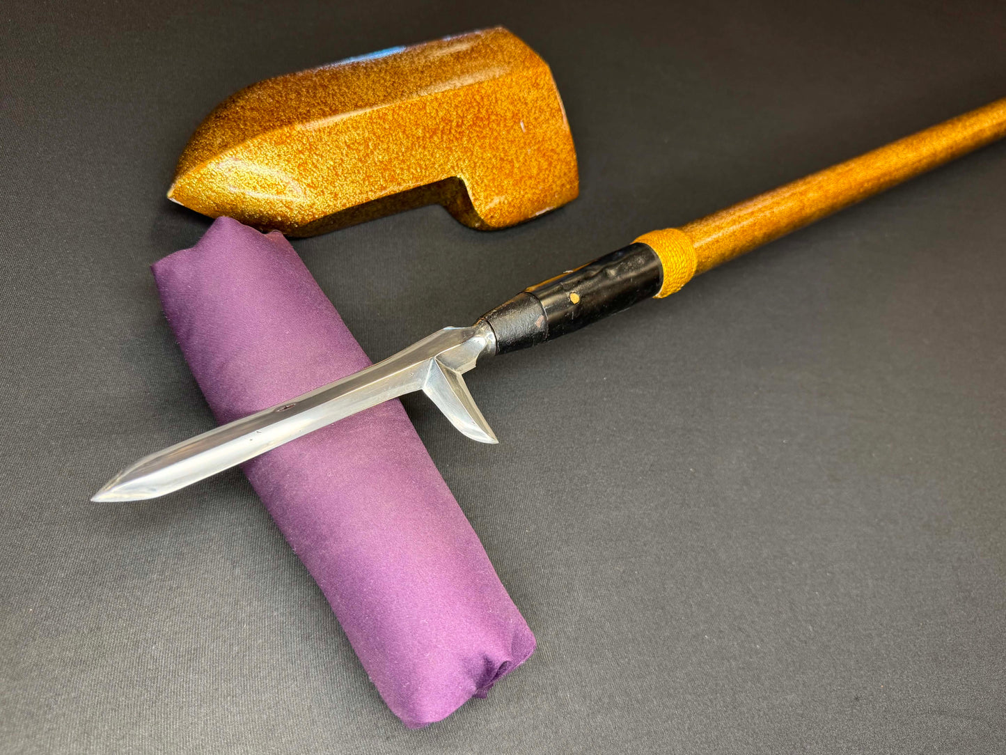 CONSIGNMENT Antique Nihonto - Katakami Yari with lacquered saya