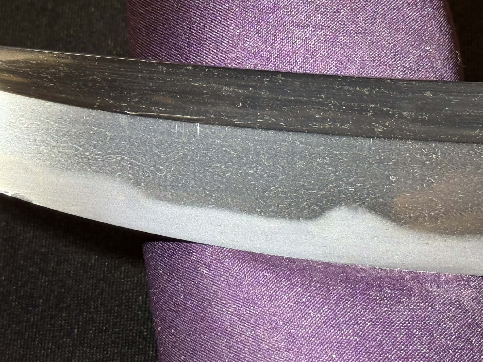 Antique Nihonto - Naginata Naoshi Wakizashi in Shirasaya - signed Echizen Kuni Ju Kanenori, NBTHK certified