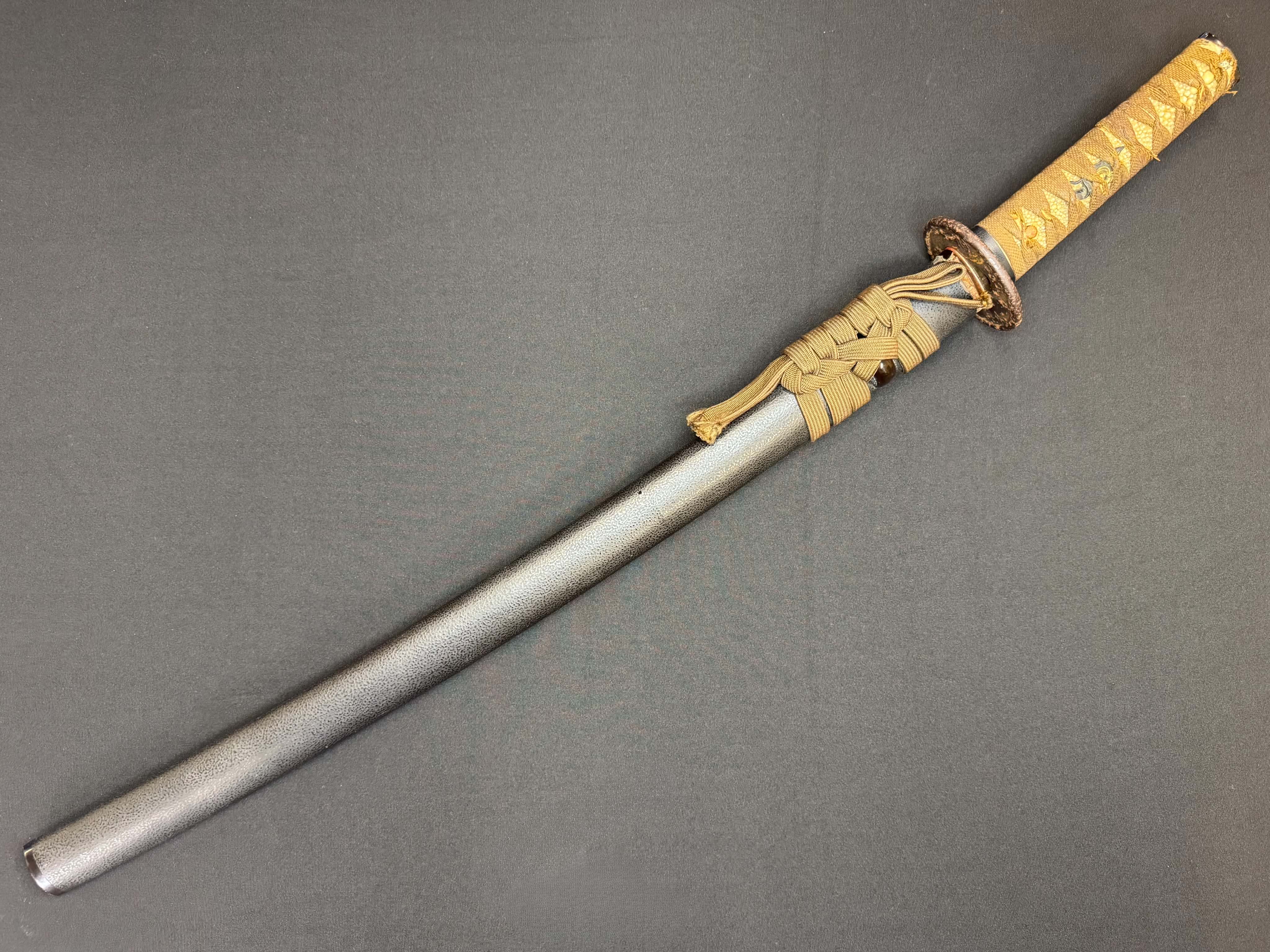 Antique Nihonto - Mid-Edo Wakizashi with Koshirae, signed Etchu no Kami Kanekuni, NBTHK certified
