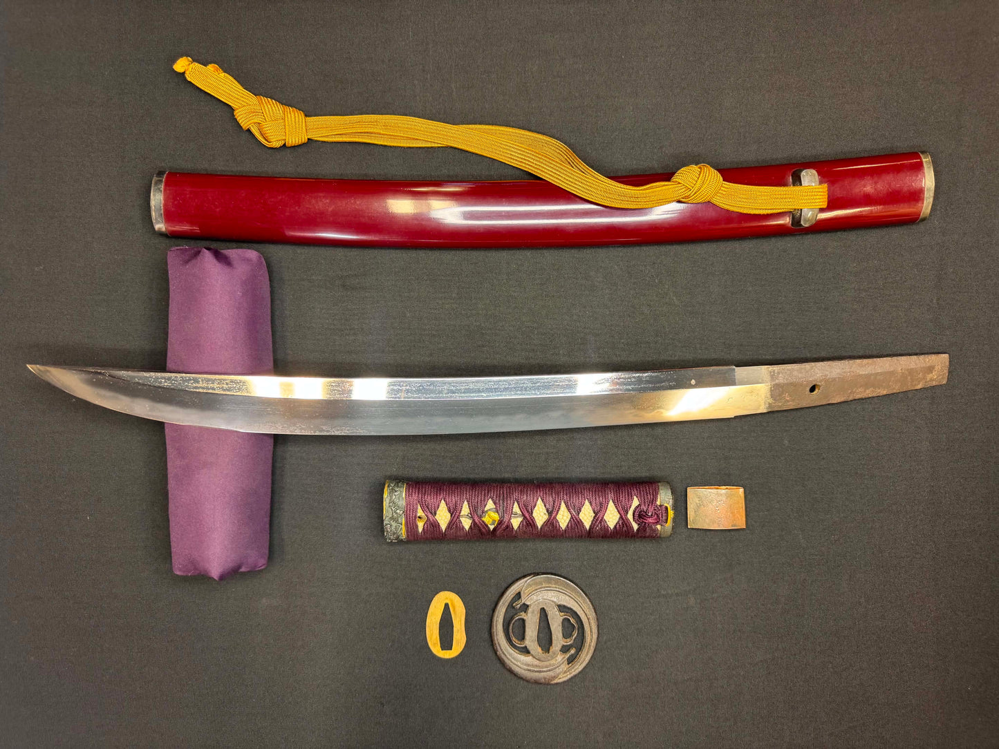 Antique Nihonto - Naginate naoshi in Wakizashi in Koshirae