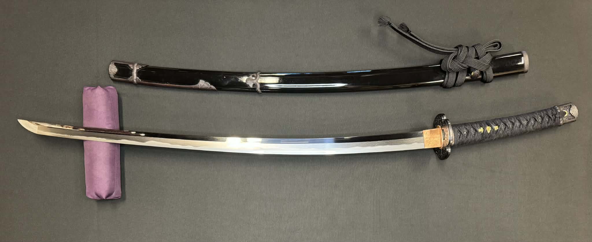 Masterwork Phoenix Armory Katana - Dark Vanguard Handachi Folded Steel