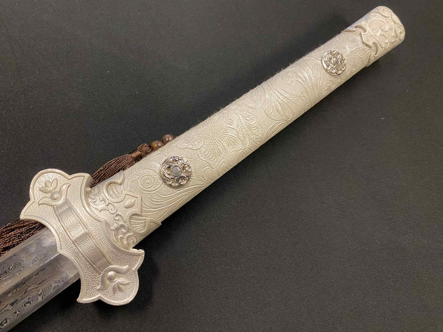 Pre-order Tang Jian - White Court - Damascus Steel