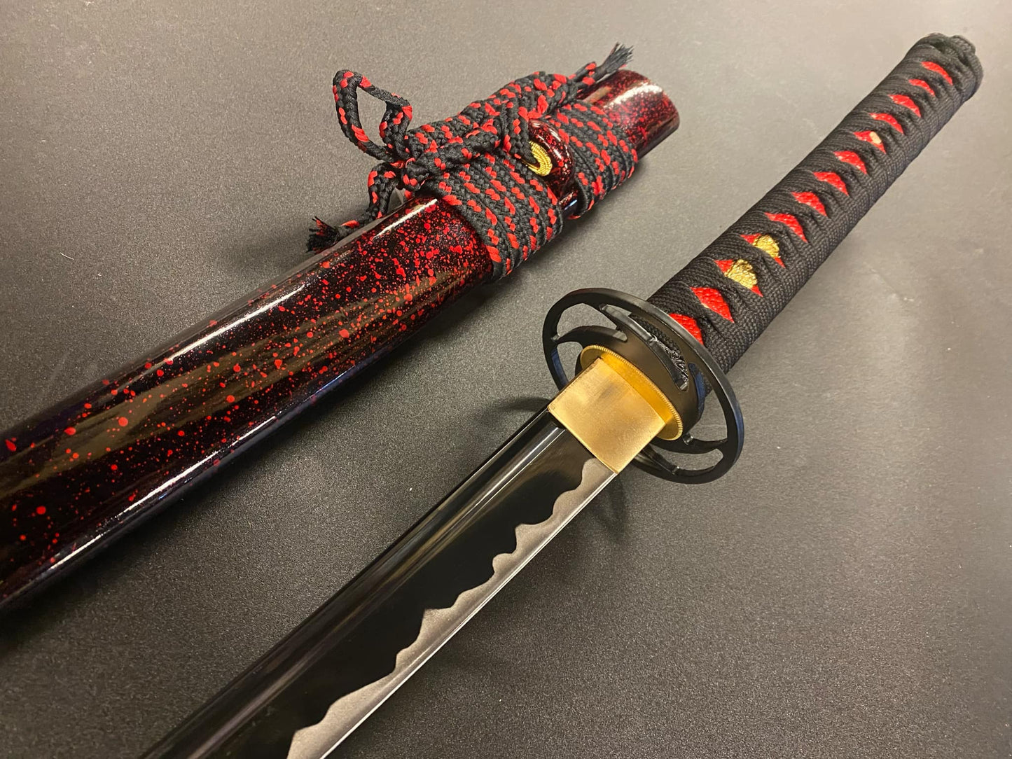 Dragonspring Katana - Red Cyclone - 1060 Steel