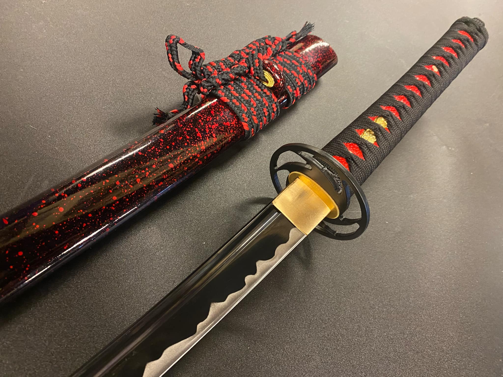Dragonspring Katana - Red Cyclone - 1060 Steelj