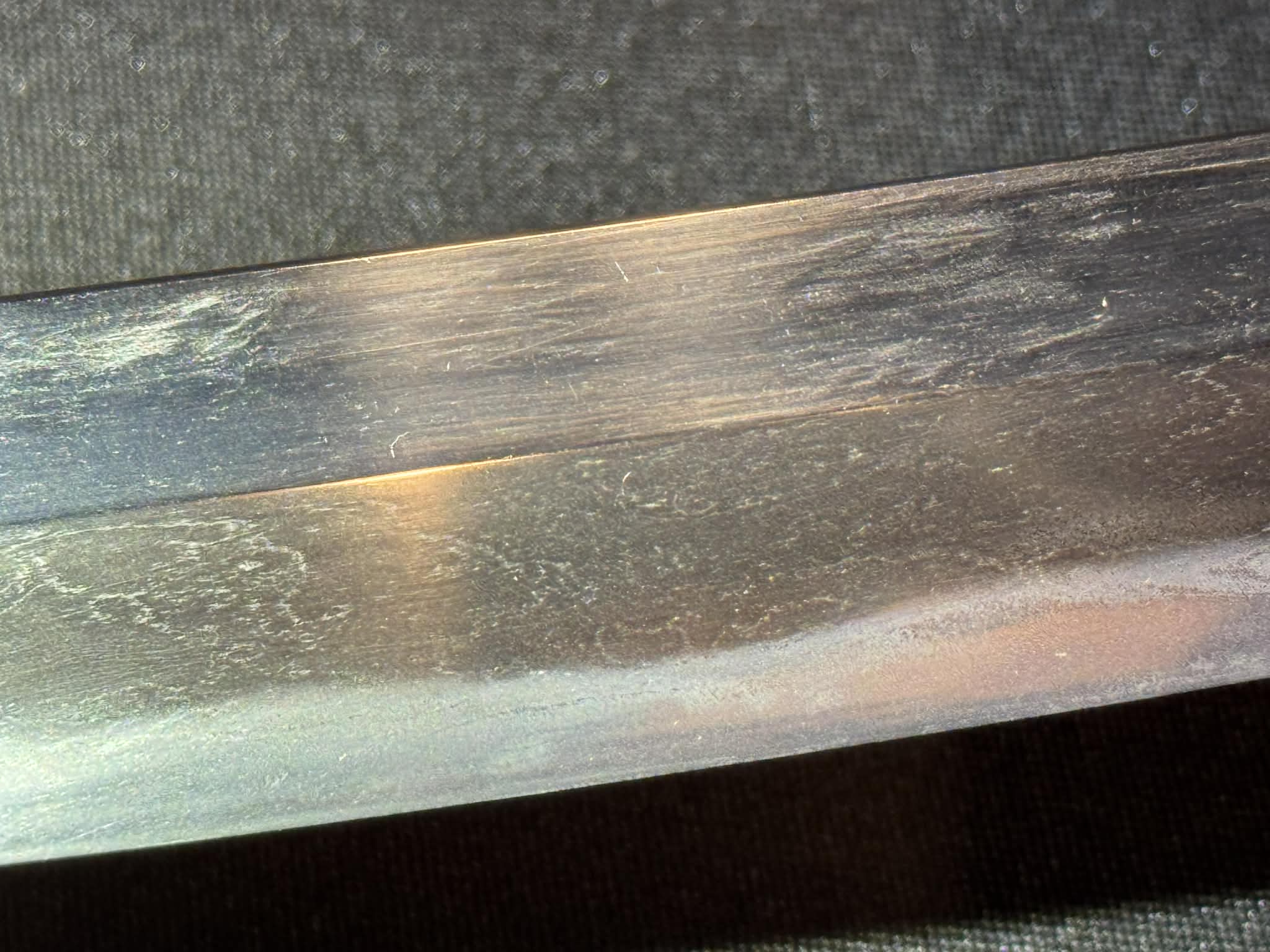 Antique Nihonto - Late Muromachi  (500 years old) Nagamaki Naoshi Wakizashi in Shirasaya, signed Yasunori (NBTHK certified)