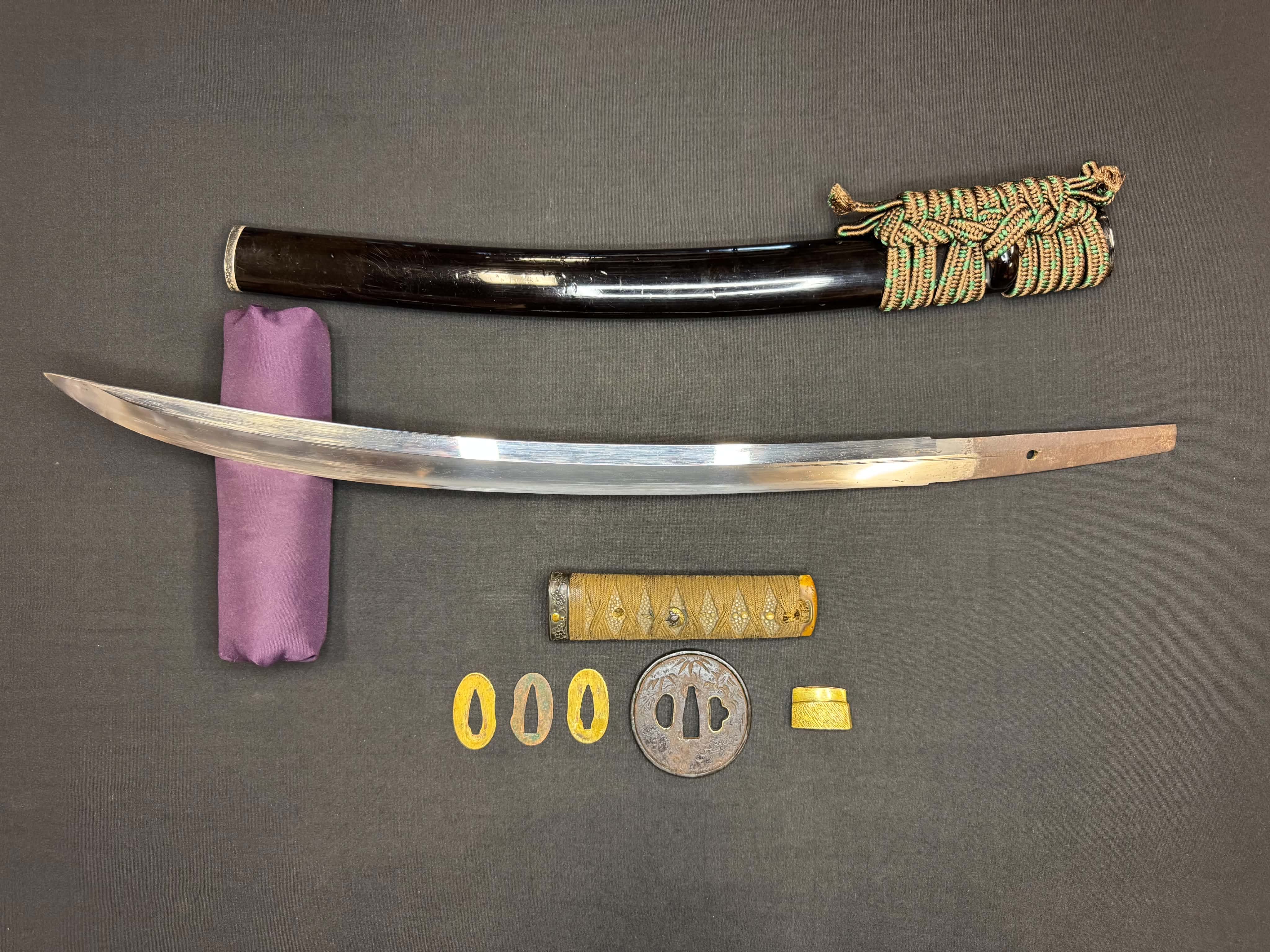 Antique Nihonto - Naginata Naoshi Wakizashi in Koshirae