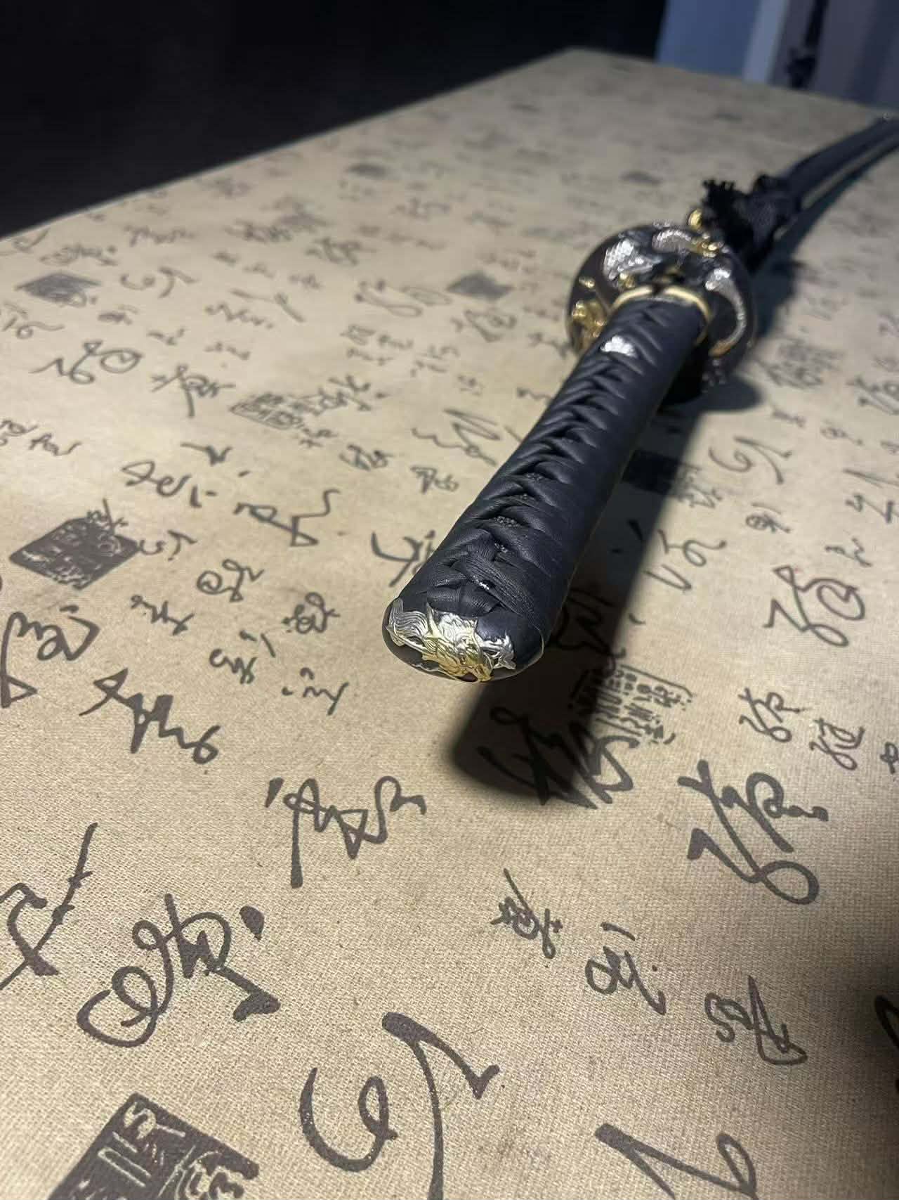 Cloudhammer Katana - Hidden Dragon, Cloud Dragon - sx105v Japanese Tool Steel - Ko-Choji Hamon