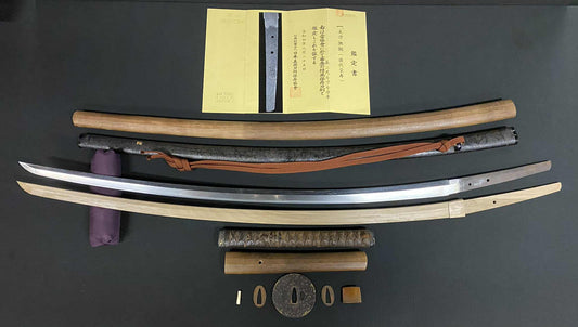 Antique Nihonto - HUGE Tachi with Katana Koshirae - Early Muromachi (600 years old) - NBTHK Attributed to Latter Hoju
