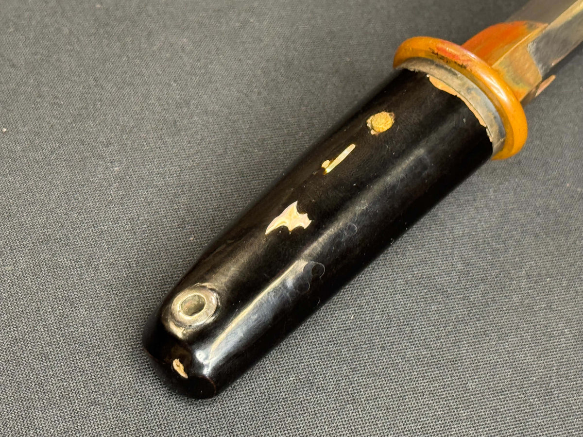 Antique Nihonto - Early Edo (400 years old,) thiccc Yoroi Doshi Armor Piercer Tanto in koshirae, Dated Keicho 9 (1604)