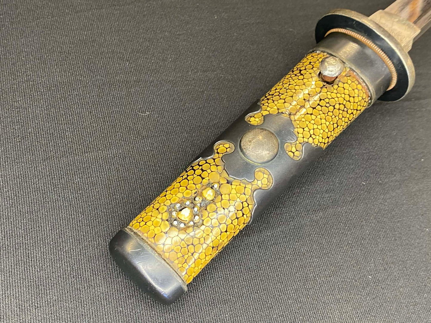 Antique Nihonto -  Kikuchi Yari Tanto in Hamidashi Koshirae - Late Muromachi Period