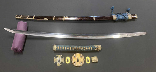 Antique Nihonto - Okissaki Katana in tachi koshirae - Edo (150-400 years old)
