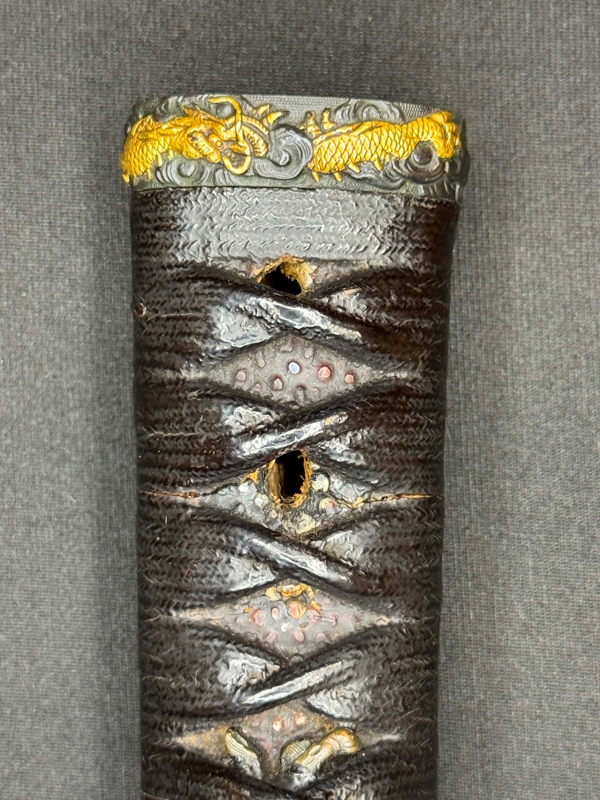 Antique Nihonto - Early Edo (300-350 years old) Katana in Koshirae, signed Yokoyama Ueno Daijo Fujiwara Sukesada (not verified)