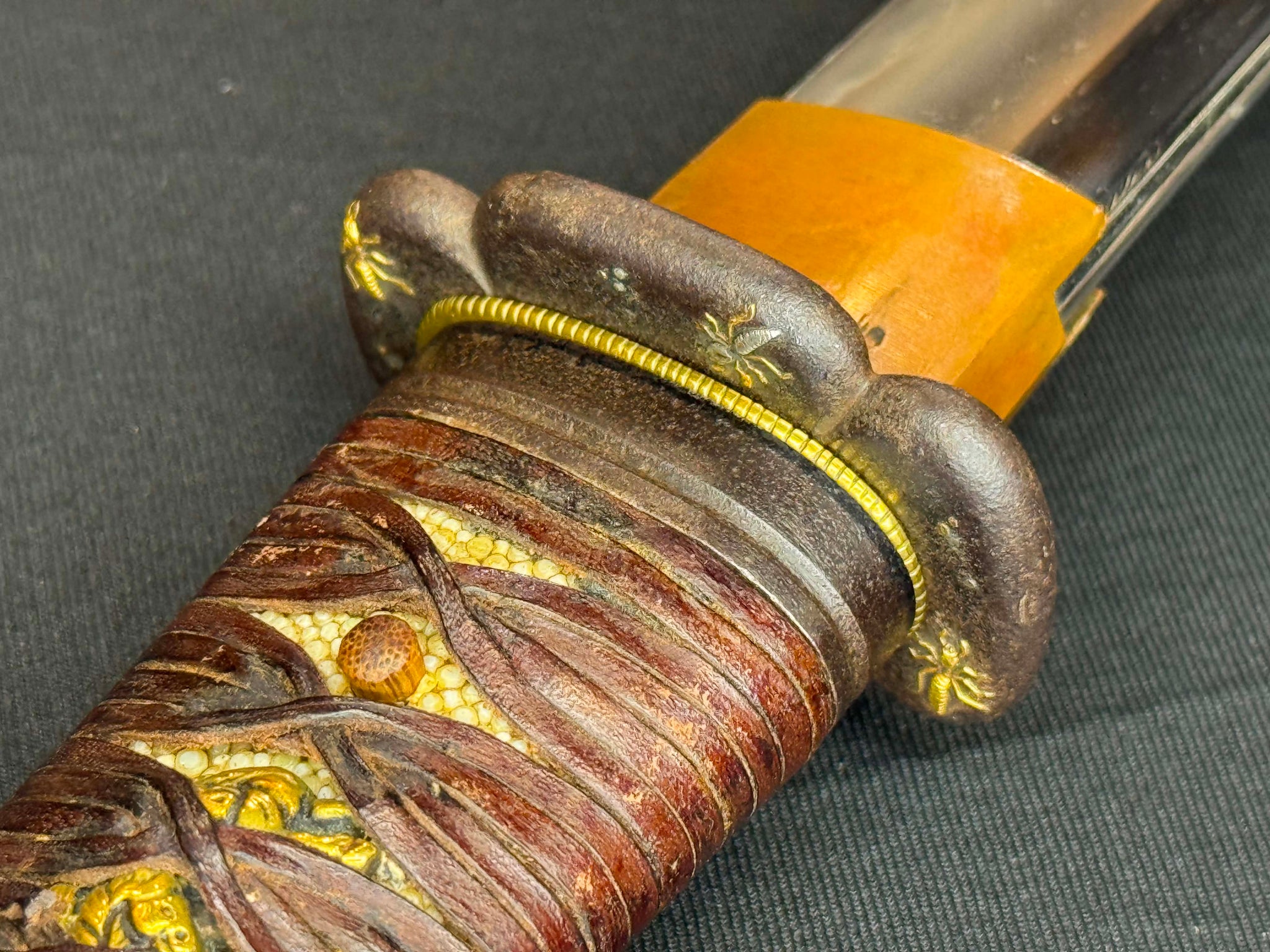 Antique Nihonto - okissaki Nagamaki naoshi in Wakizashi in Koshirae