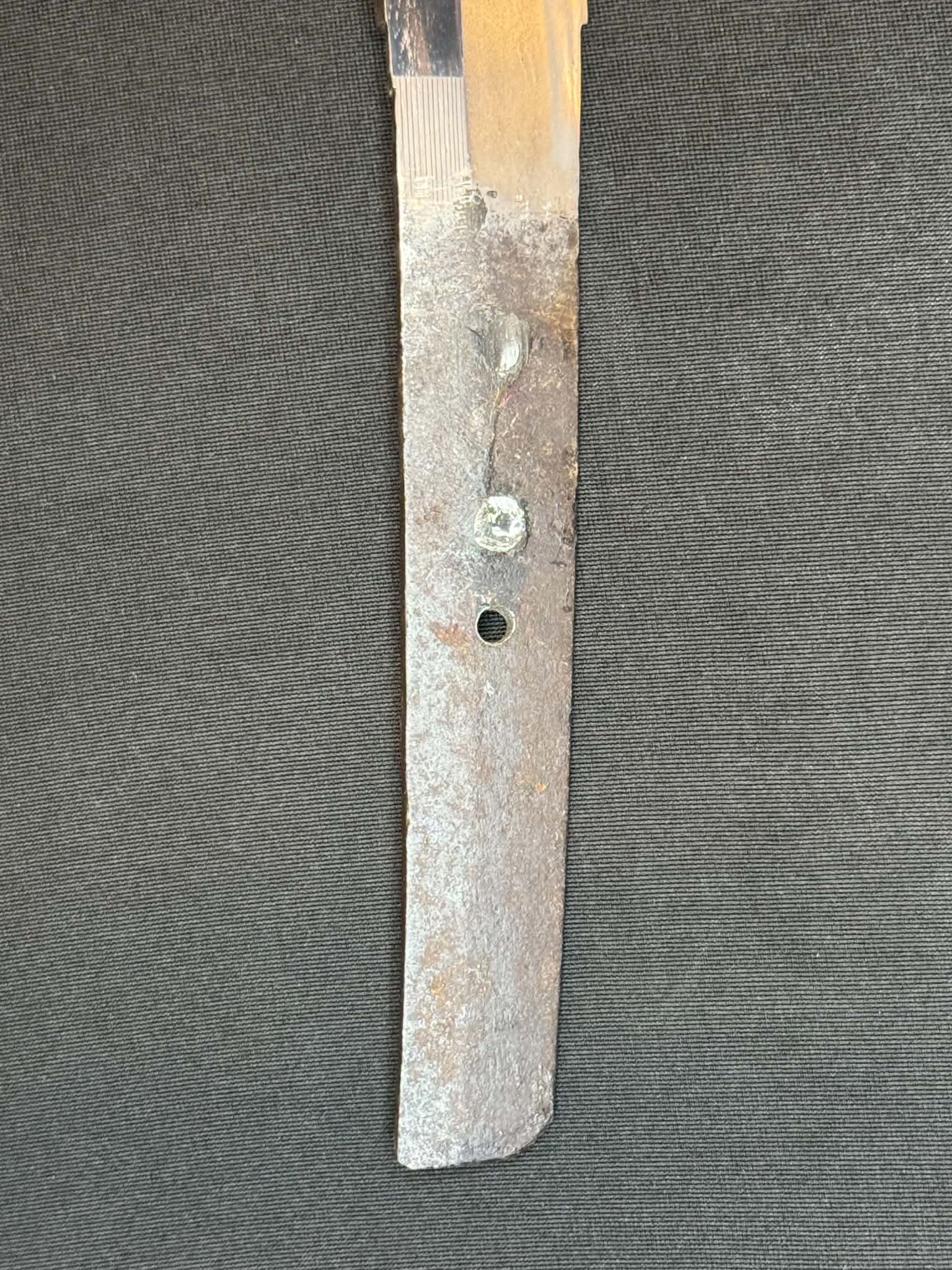Antique Nihonto - Possible BATTLE DAMAGE Katana in Tachi Koshirae, signed Kunimune (unverified)
