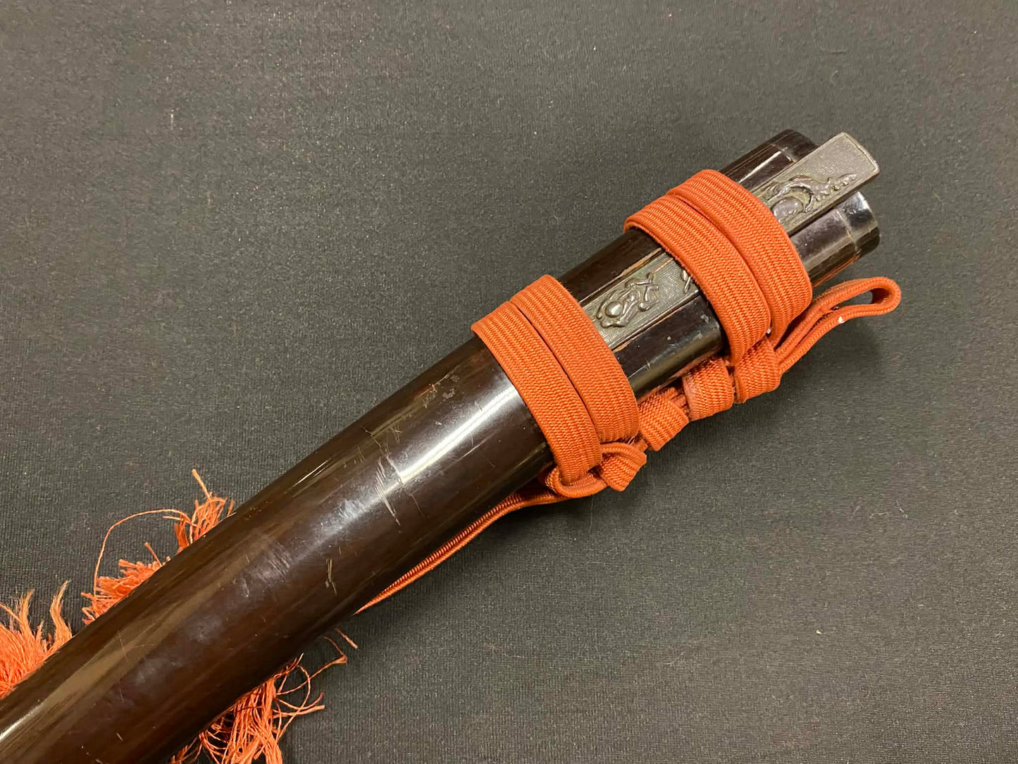 Antique Nihonto - Early Edo (350 years old) Kanmuri-Otoshi Wakizashi in Koshirae - NTHK attributed to Shimosa Daijo Kanemasa